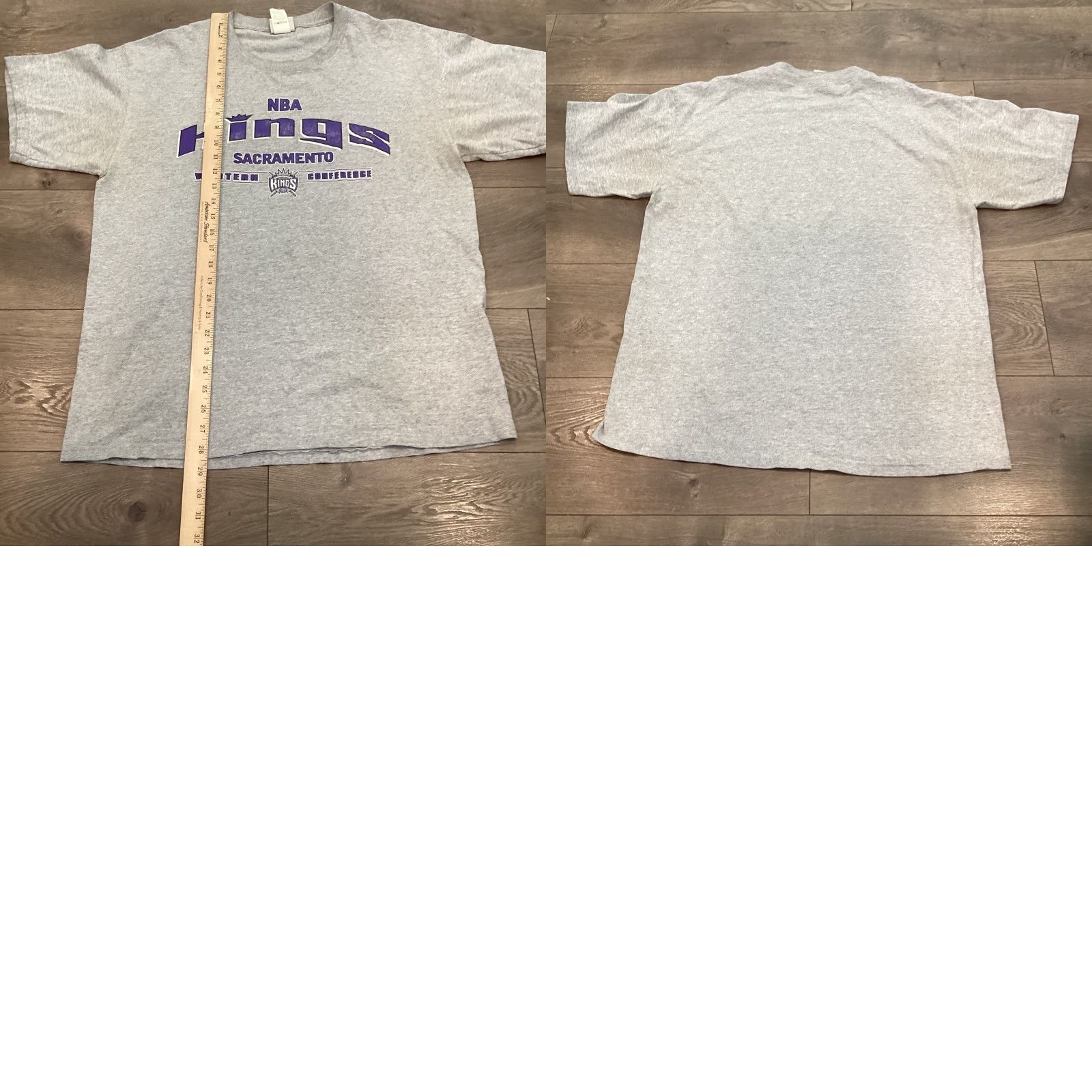 Lee VINTAGE Lee Sport Sacramento Kings Tee Shirt Adult L Gray Cotton Blend 90s Sports Mens Size US L / EU 52-54 / 3 - 8 Thumbnail
