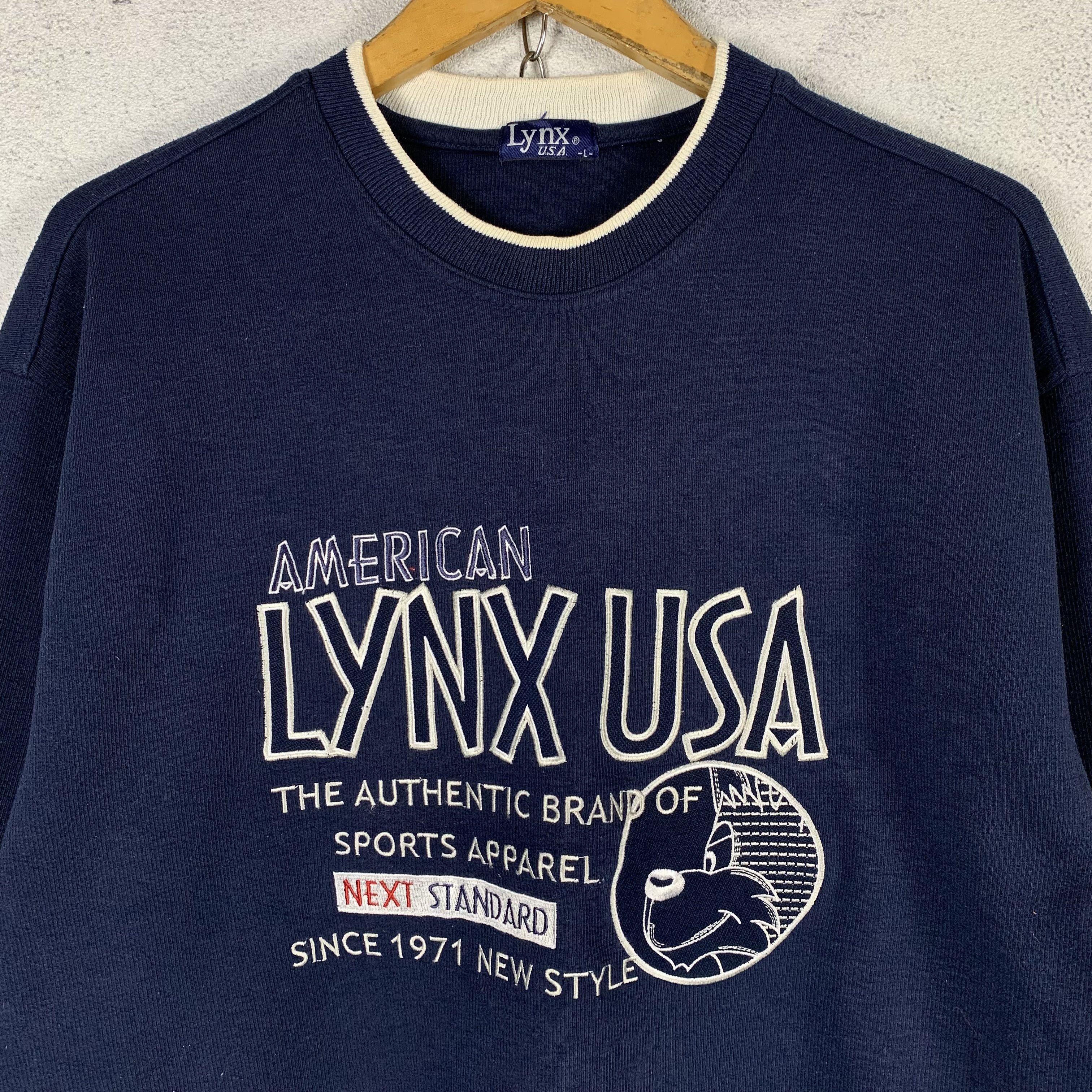 Vintage Vintage Lynx USA Sweatshirt Crewneck Size US L / EU 52-54 / 3 - 2 Thumbnail