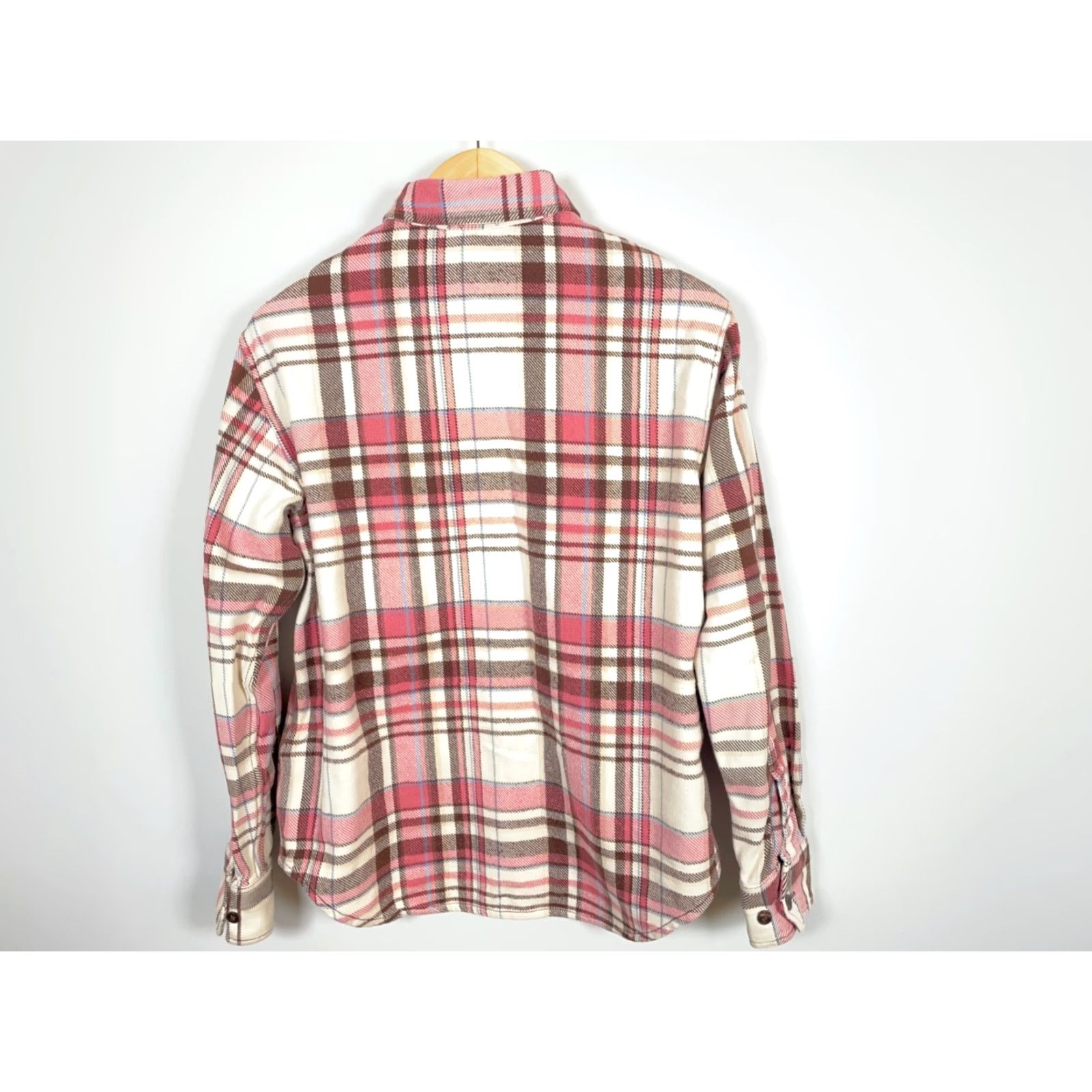 Vintage VINTAGE Artful Dodger Flannel Shirt Men 40 Large Cream Pink Plaid Heavyweight 90s Grunge Mens Size US L / EU 52-54 / 3 - 2 Thumbnail