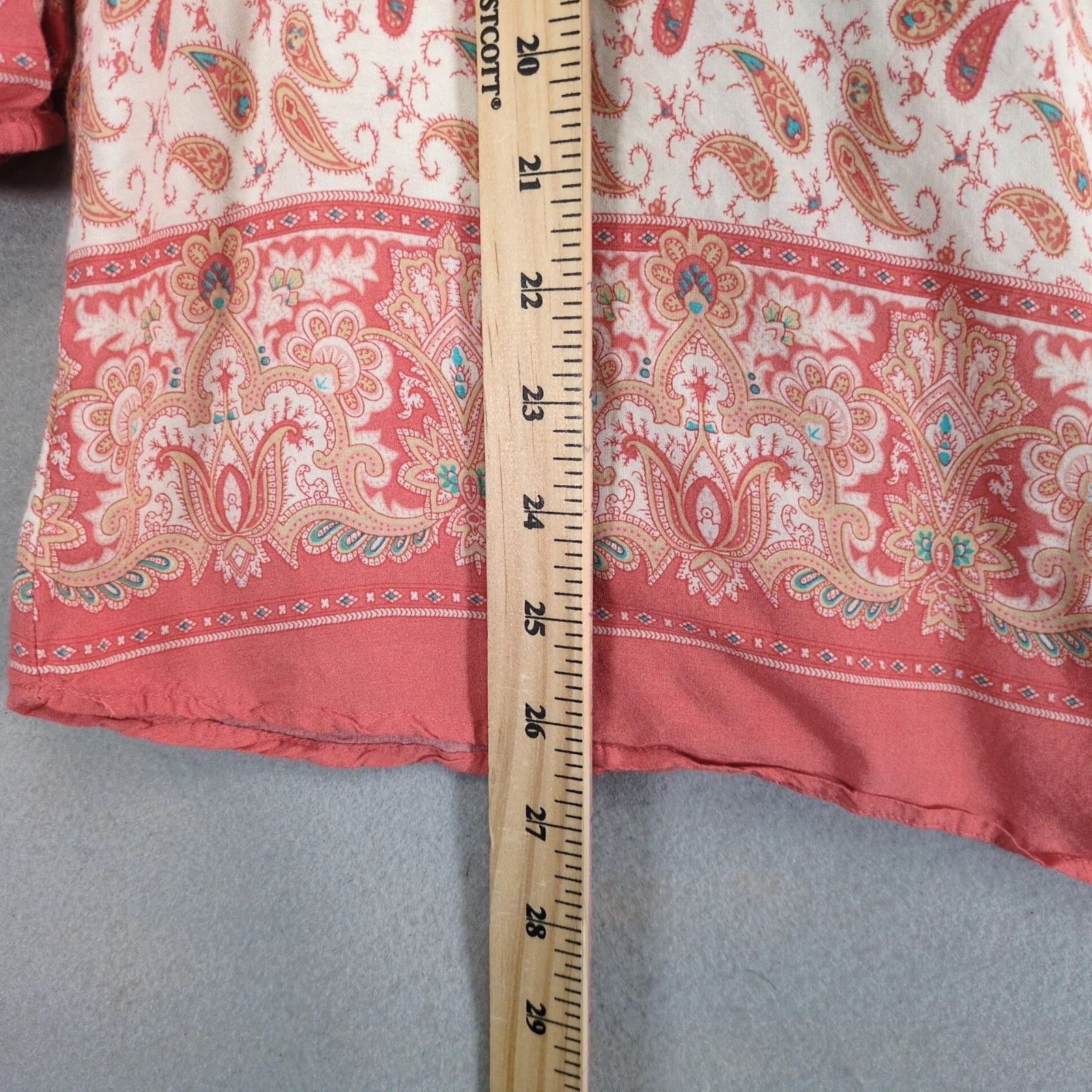 Anthropologie Grand & Greene Orange Floral Paisley Blouse Sz L Puff Sleeve Size L / US 10 / IT 46 - 7 Thumbnail
