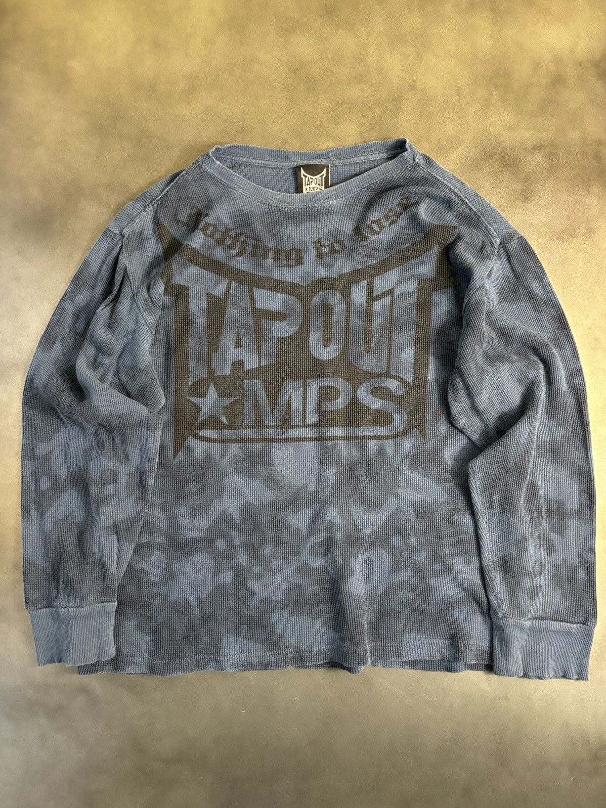 Affliction × Tapout × Vintage Y2K Vintage Tapout MPS Thermal Tie Over Dye Cropped Waffle Size US S / EU 44-46 / 1 - 2 Thumbnail