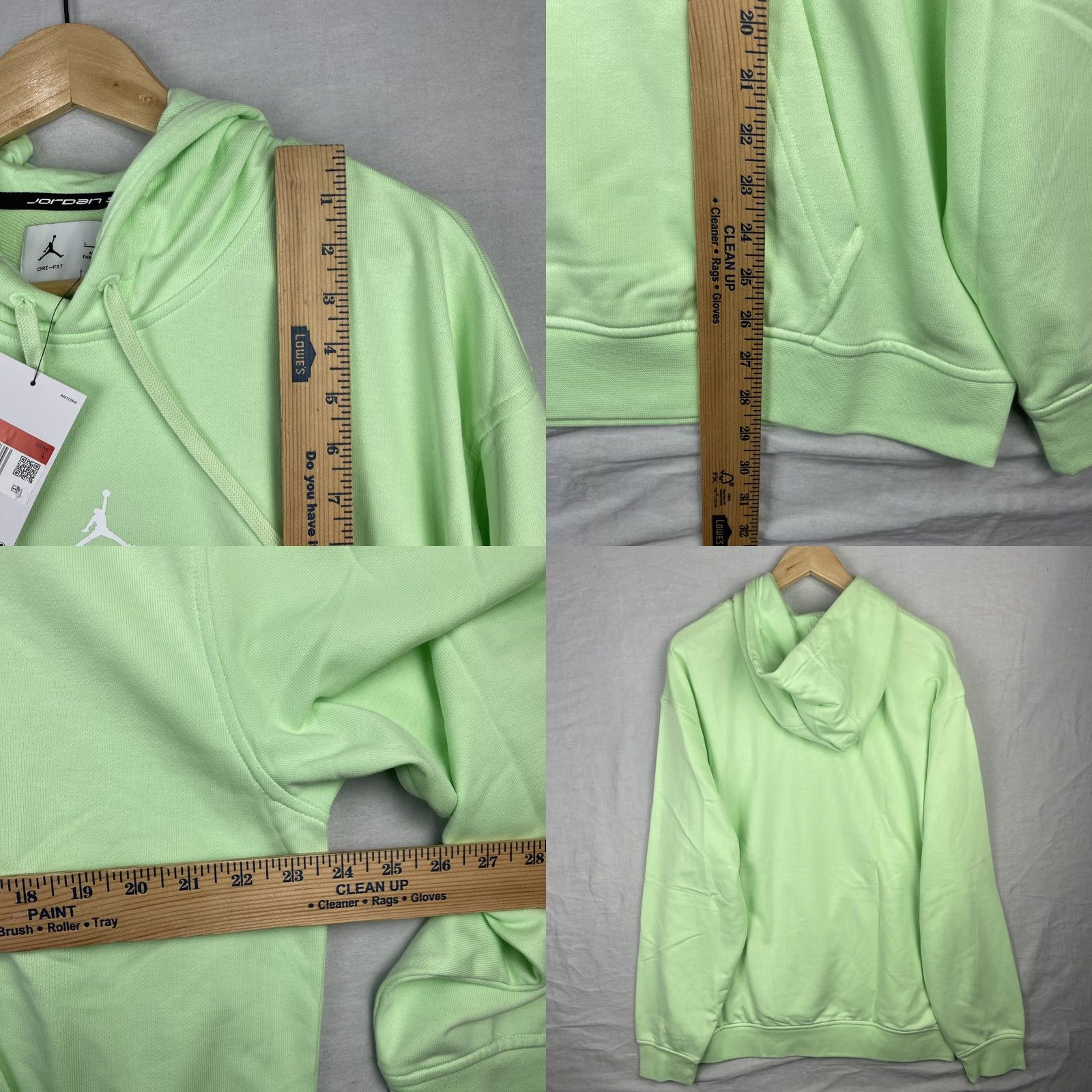 Jordan Brand Air Jordan Hoodie Mens Large Green Sport Dri Fit Pullover Sweatshirt FV8606-376 Size US L / EU 52-54 / 3 - 8 Thumbnail