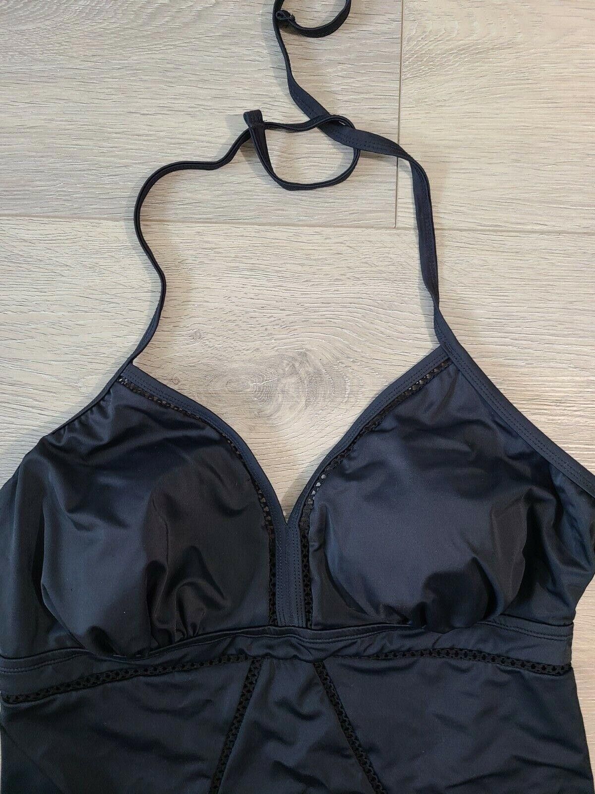 Designer Time And True Swimsuit 2x Plus Sexy 20w 22w Black Halter Size ONE SIZE - 3 Thumbnail