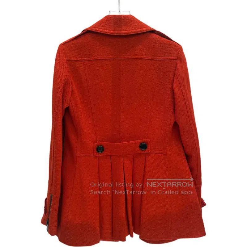Burberry Burberry Red Wool Ladies Coat Size S. Size S / US 4 / IT 40 - 2 Thumbnail