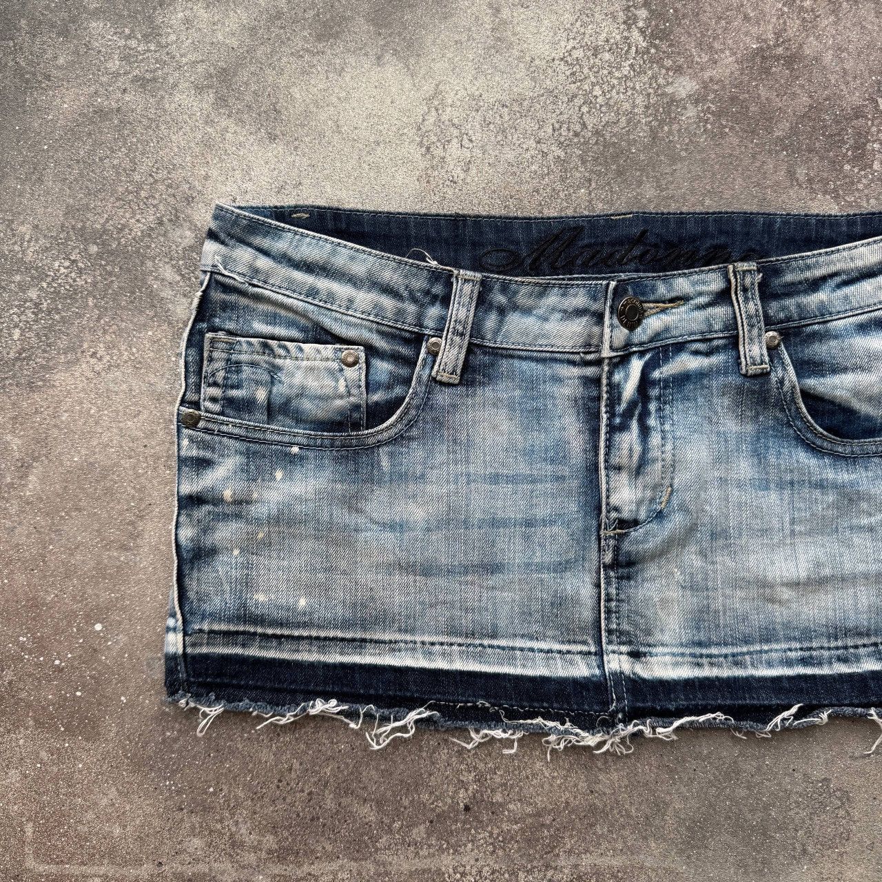Hysteric Glamour Madonna Y2K Glam Vintage Sexy Denim Mini Skirt Size 28" / US 6 / IT 42 - 4 Thumbnail