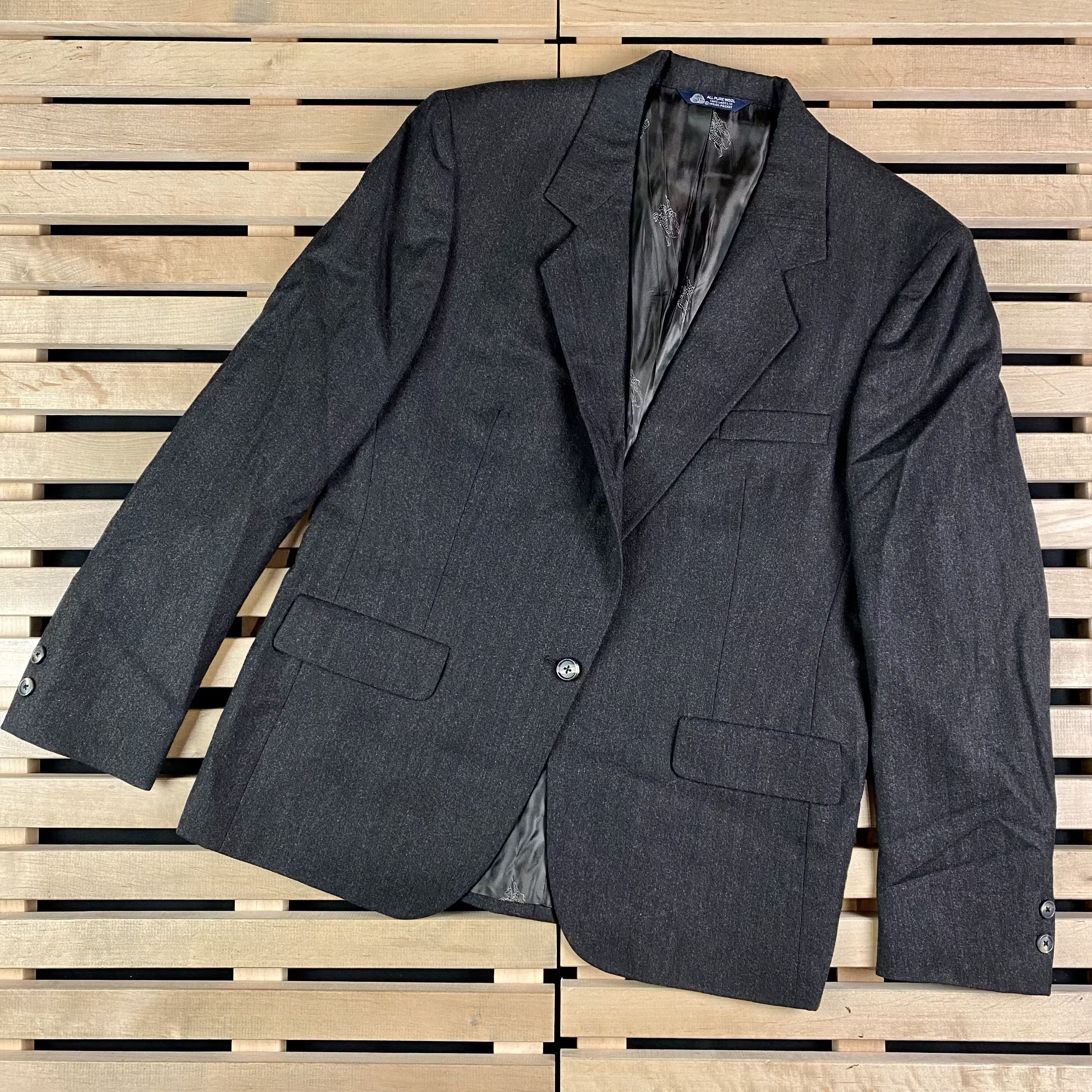 Burberry × Vintage Men’s Blazer Jacket Burberry’s Vintage Size M One Button Size 44R - 1 Thumbnail