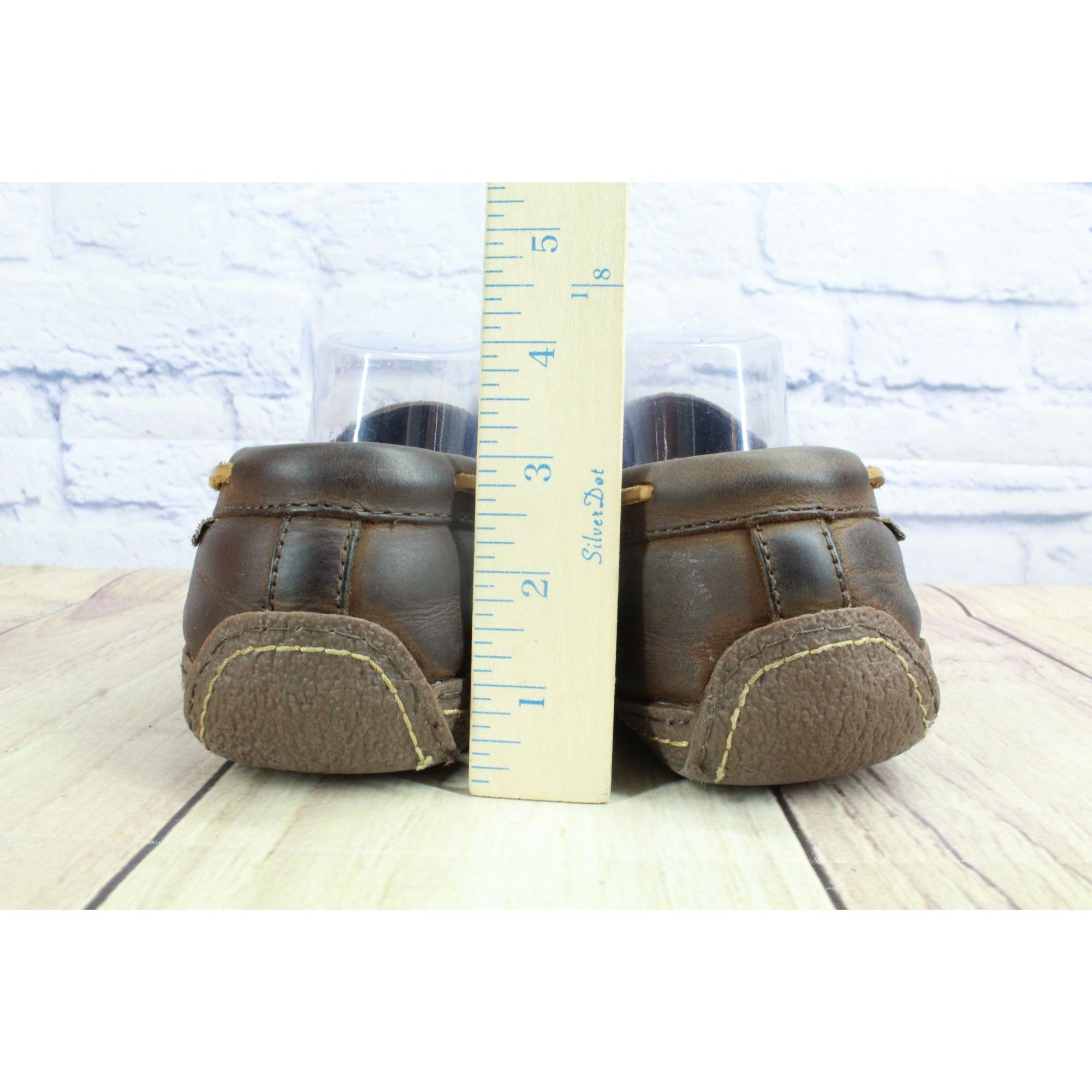 L.L. Bean LL Bean Men’s Handsewn Leather Flannel-Lined Slippers Size US 10 / EU 43 - 6 Thumbnail