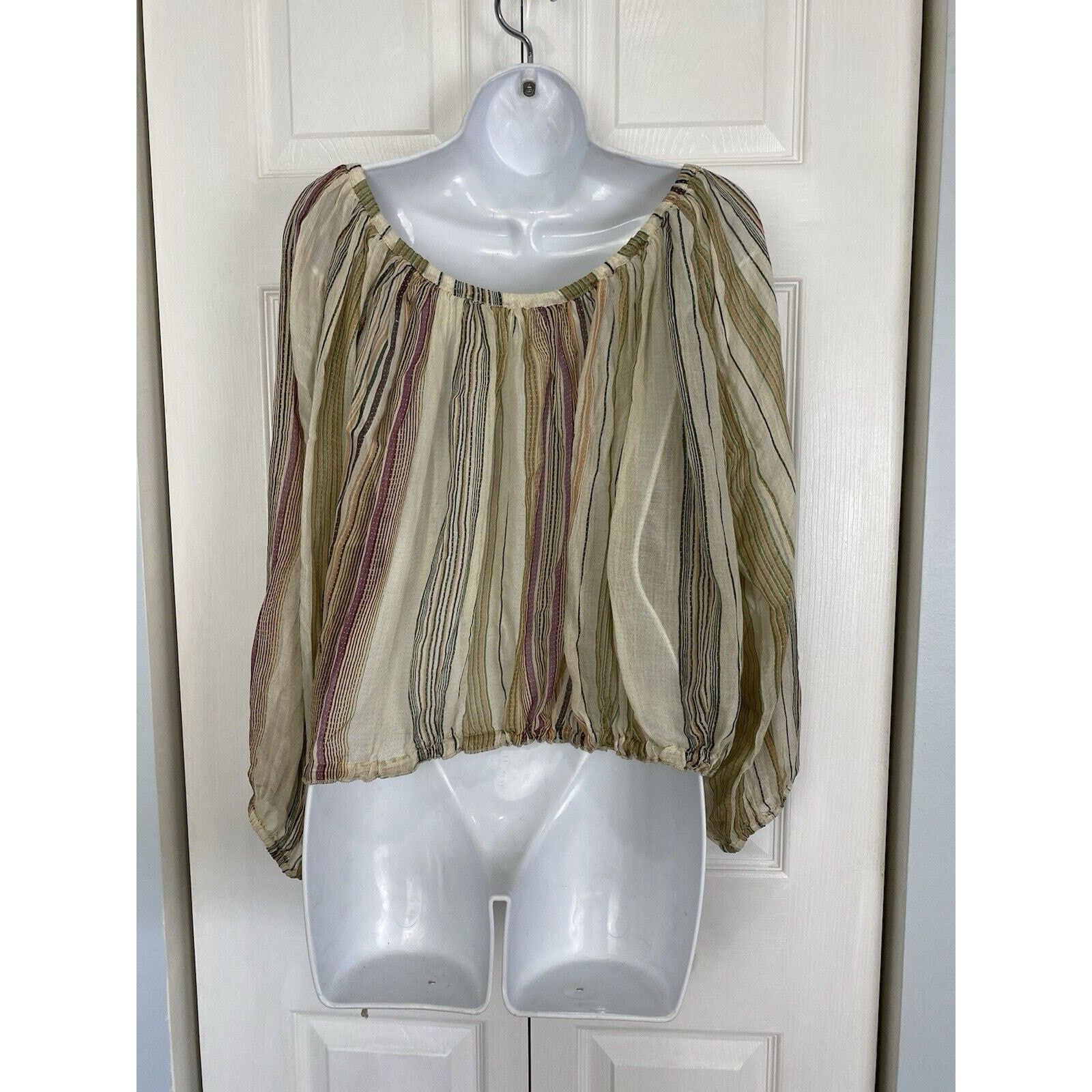 Free People Free People One Top S XS Tunic Boho Long Sleeve Top Sheer Size S / US 4 / IT 40 - 4 Thumbnail