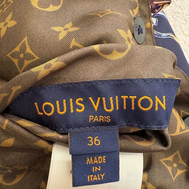 Louis Vuitton Louis Vuitton Contrasting Mulberry Silk Old-print Chain Re Size XS / US 0-2 / IT 36-38 - 7 Thumbnail
