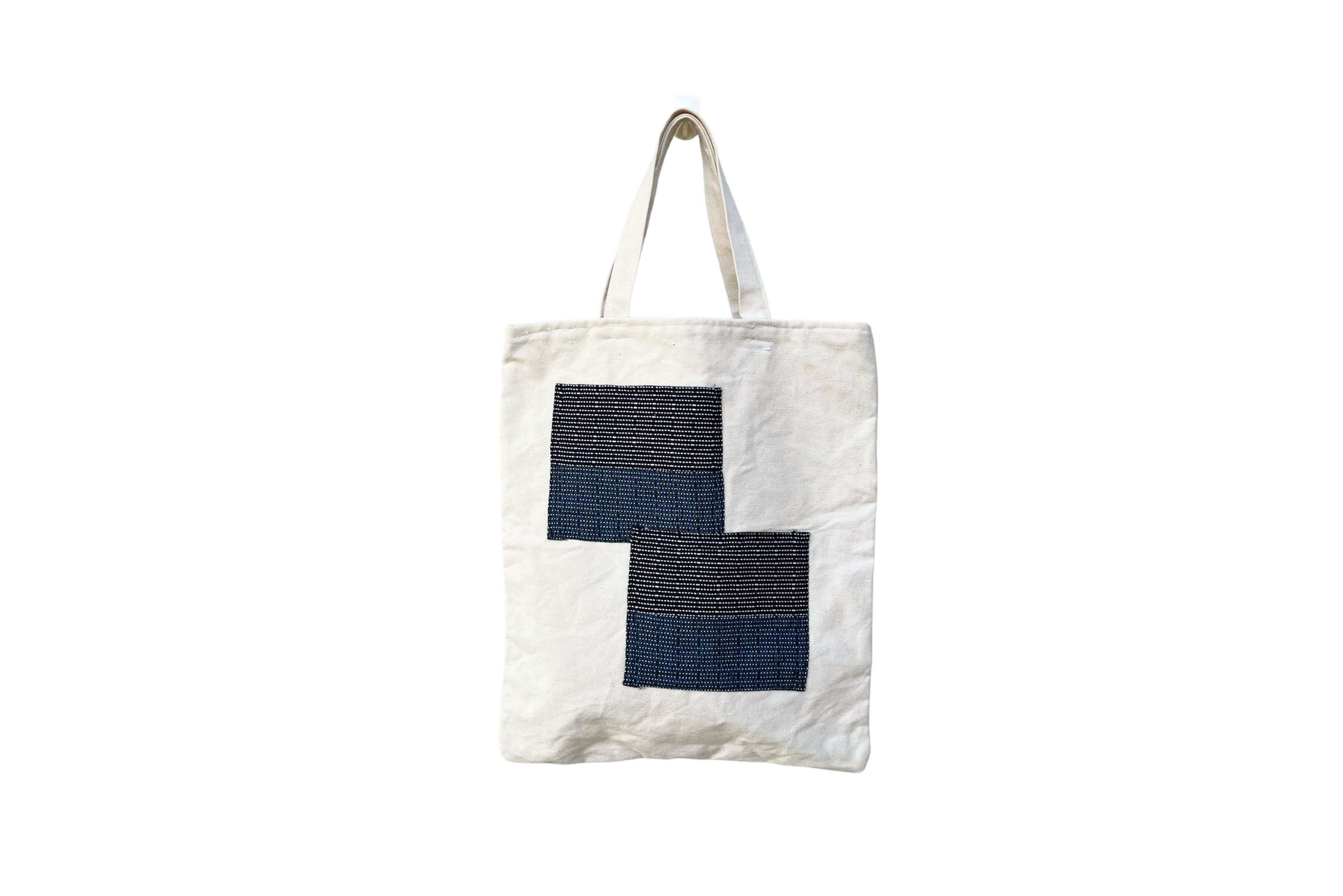 Vintage Upcycled Japanese fabric and sashiko patchwork tote bag Size ONE SIZE - 1 Thumbnail