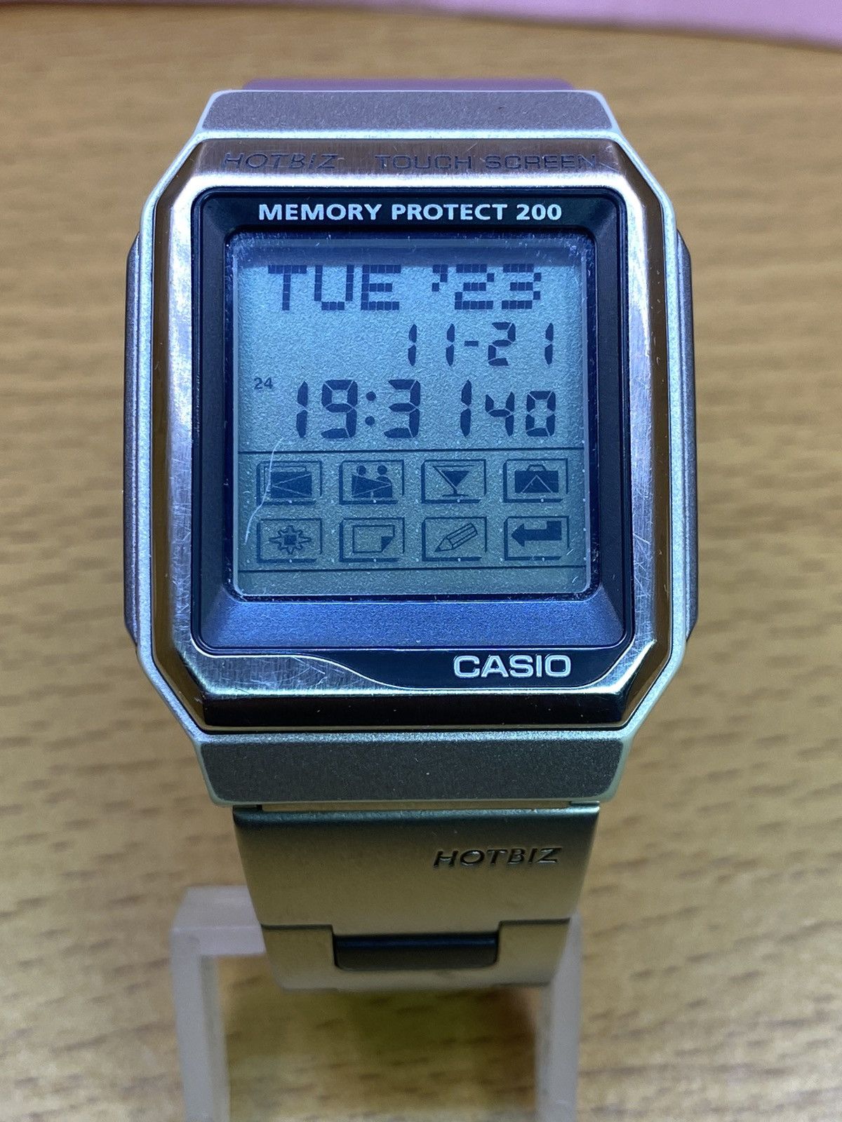 image of Offer Your Price Vintage Casio Hotbiz Touch Screen in Silver, Men's