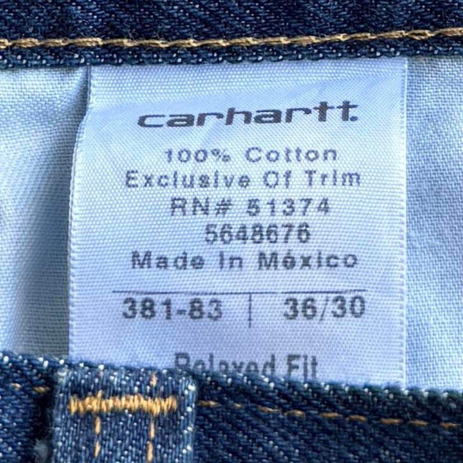 Carhartt × Carhartt Wip × Vintage Vintage Y2K Carhartt Relaxed Fit Baggy Carpenter Denim Jeans Size US 36 / EU 52 - 4 Thumbnail