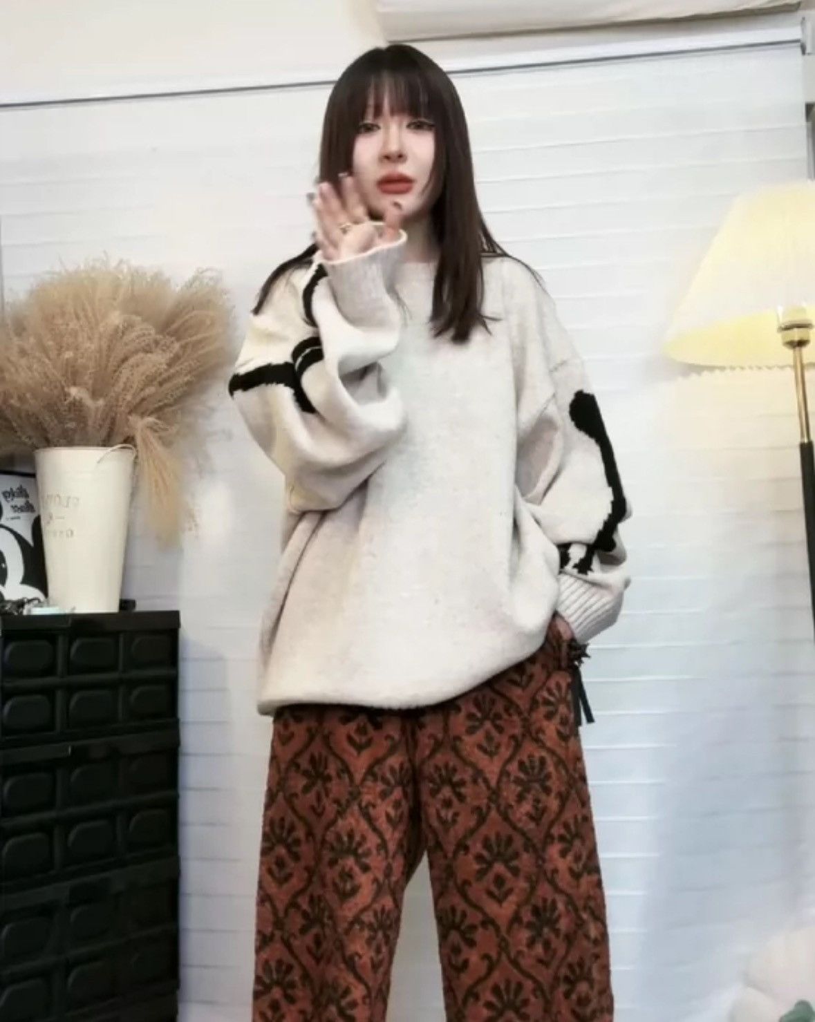 Kapital Kapital round neck bone wool knitted sweater 2412-Nextarrow Size US L / EU 52-54 / 3 - 8 Thumbnail