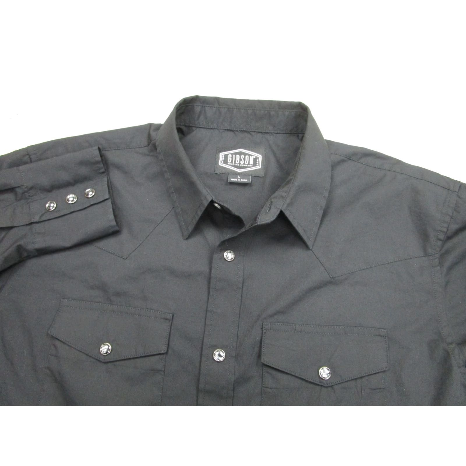 Vintage Gibson Shirt Mens Large Black Western Rockabilly Pearl Snap Long Sleeve Shirt Size US L / EU 52-54 / 3 - 4 Thumbnail