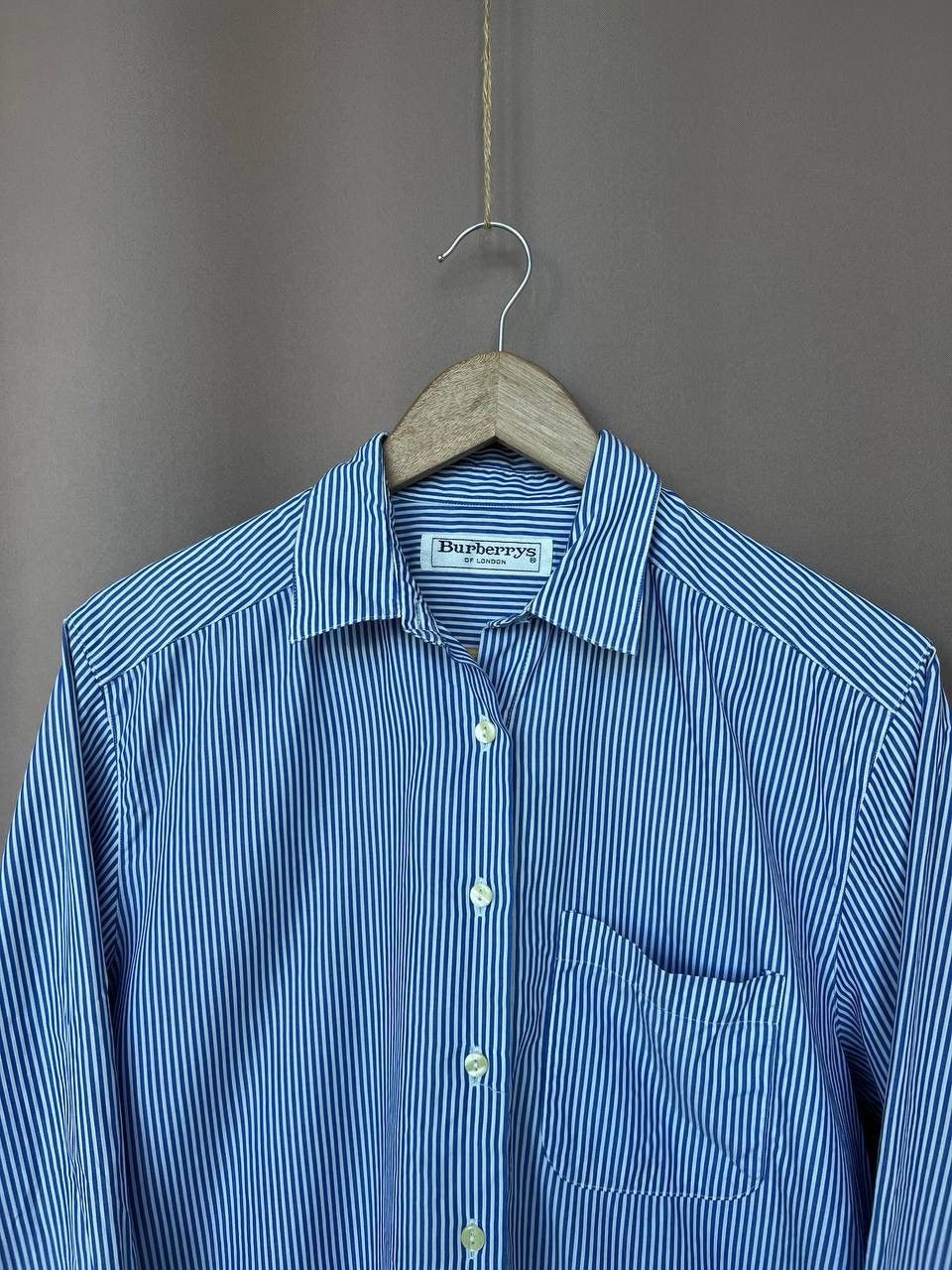 Burberry Burberrys Vintage Striped Button Shirt Mens Size 44 or M Size US M / EU 48-50 / 2 - 2 Thumbnail