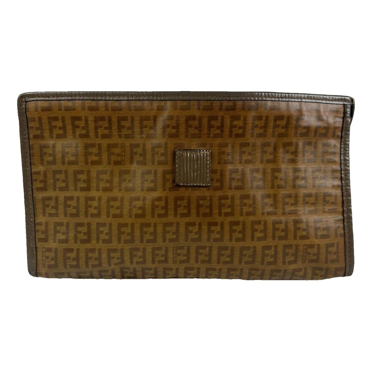 Fendi Baguette Brown Patent Leather Clutch Bag Size ONE SIZE - 1 Thumbnail