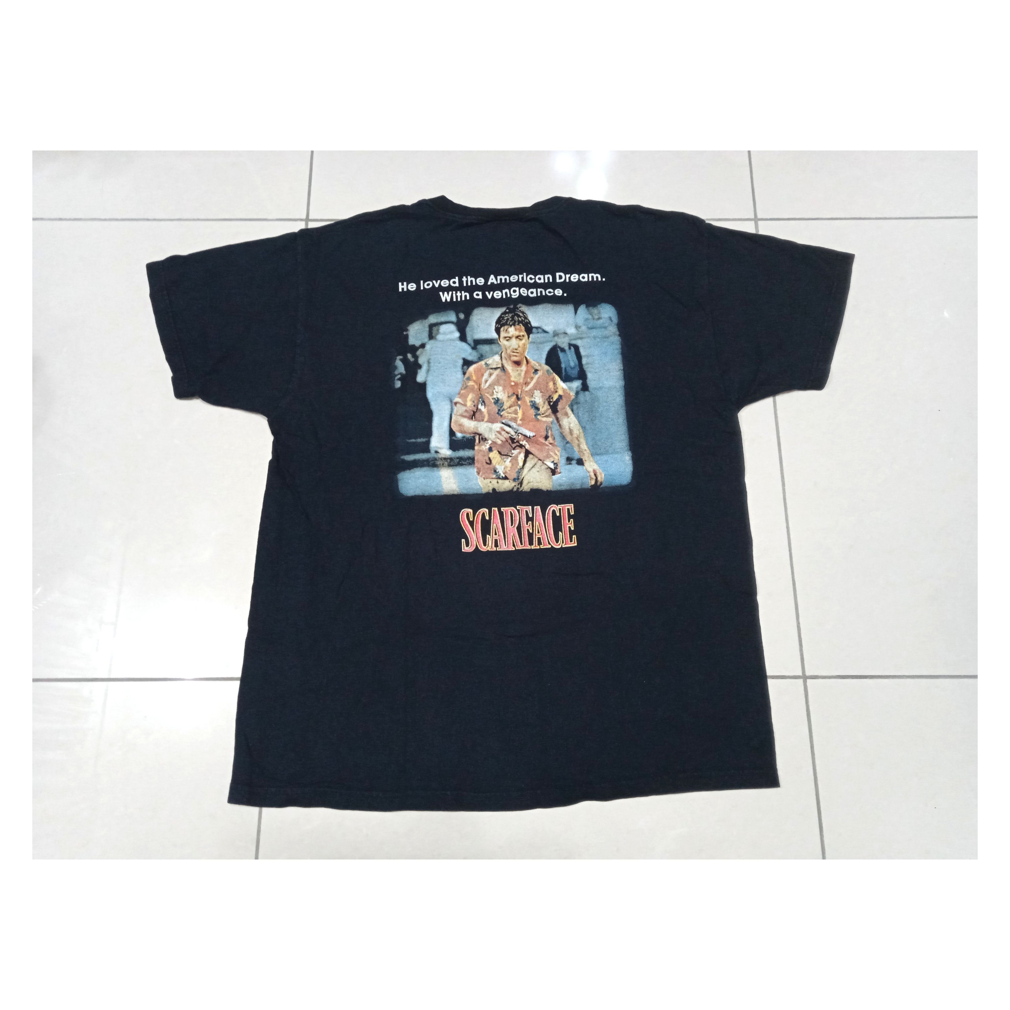 Vintage Vintage 90s Scarface Al Pacino T Shirt Y2K Size US XL / EU 56 / 4 - 1 Thumbnail