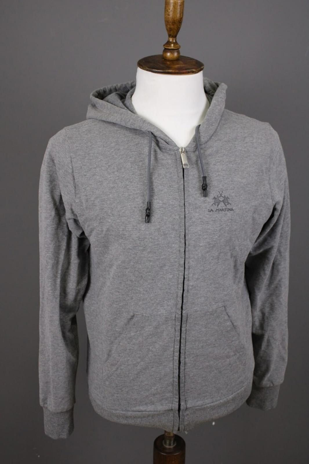 La Martina La Martina Buenos Aires Gray Knit Hooded Track Jacket Size M Size US M / EU 48-50 / 2 - 7 Thumbnail