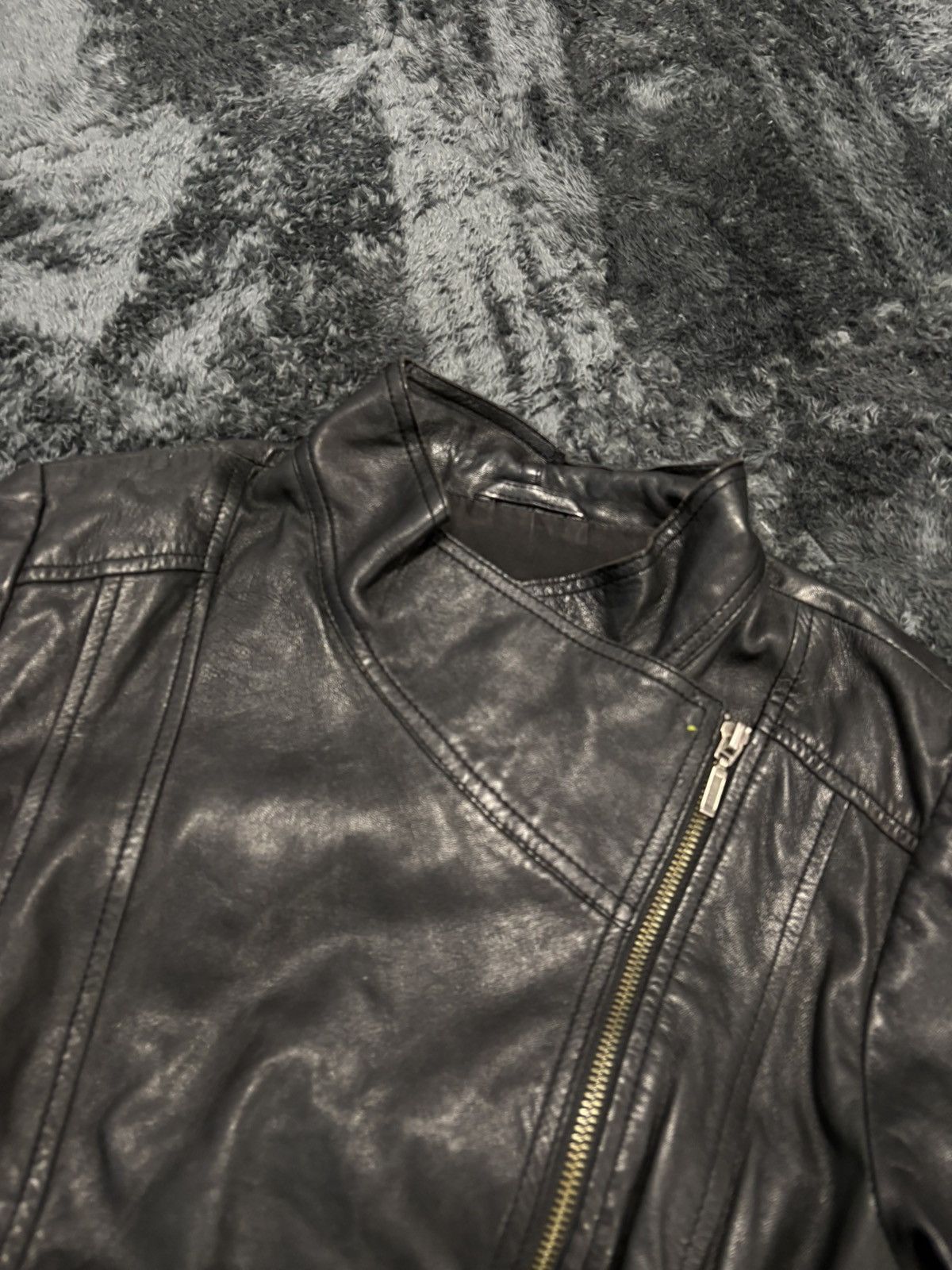 If Six Was Nine Gothic Biker Jacket Side Zip Punk LGB Rick Owens Vibe Size M / US 6-8 / IT 42-44 - 4 Thumbnail
