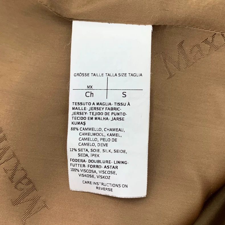 Max Mara Teddy brown teddy camel-fleece lapel double-breas