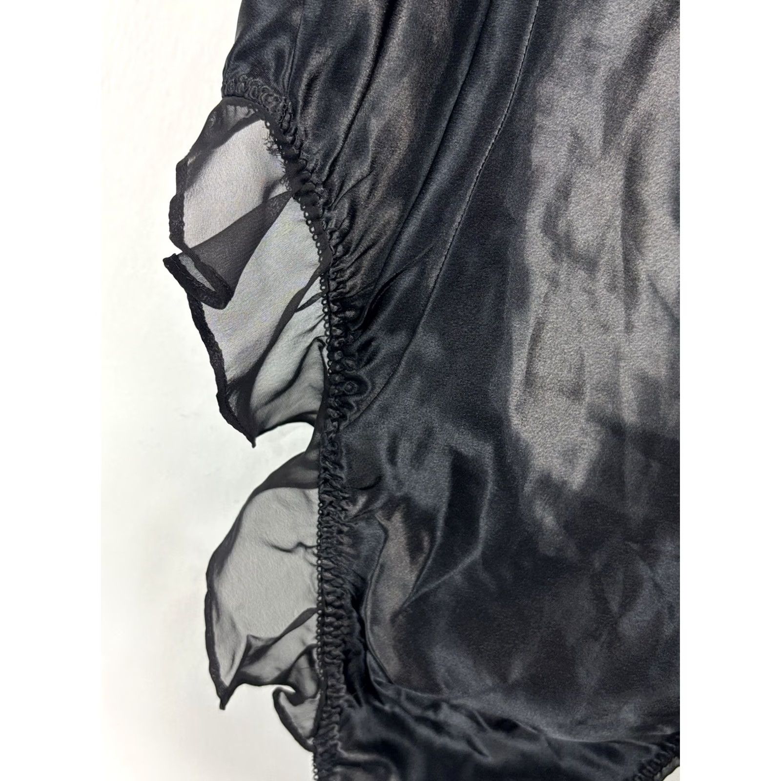 Vintage VINTAGE California Dynasty Satin Bodysuit Women’s L Black 1 Piece 1980s Made In USA Satin Look Sexy Mens? Size L / US 10 / IT 46 - 6 Thumbnail
