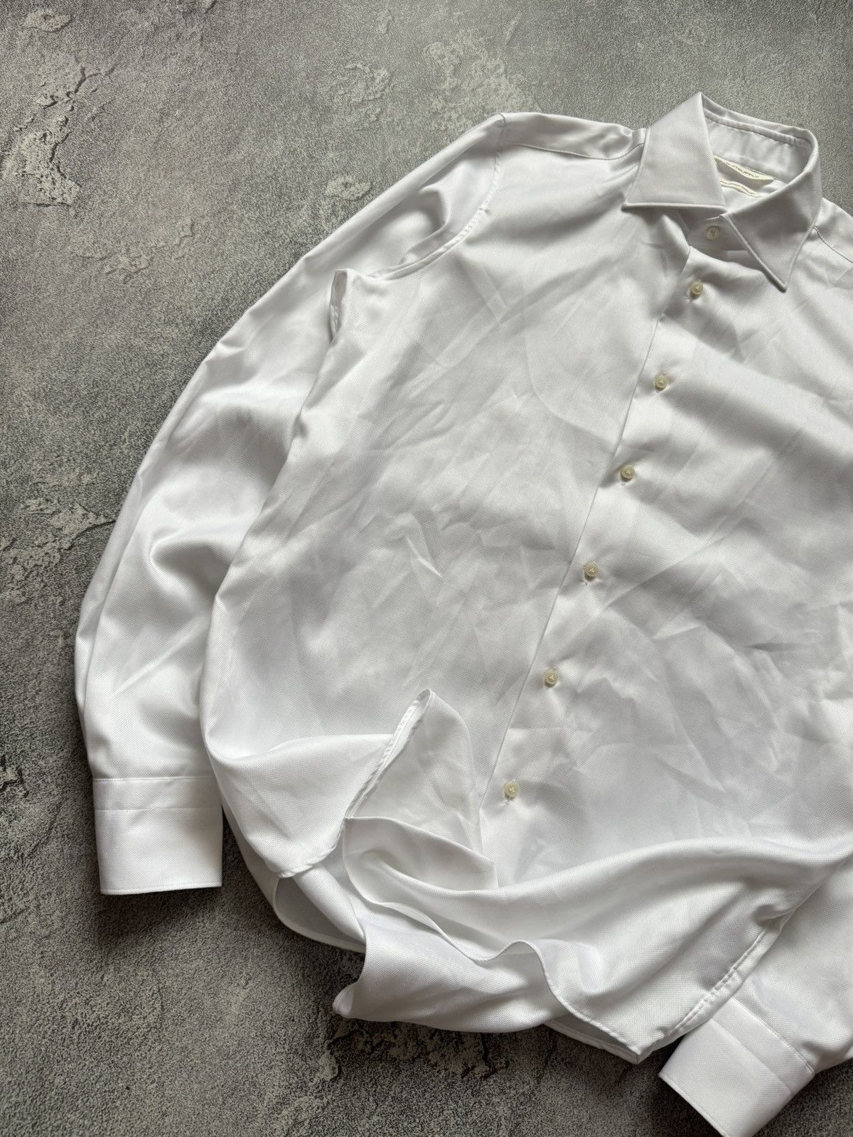 Designer × Suitsupply Suitsupply slim fit white button up shirt polo dress Size US M / EU 48-50 / 2 - 2 Thumbnail