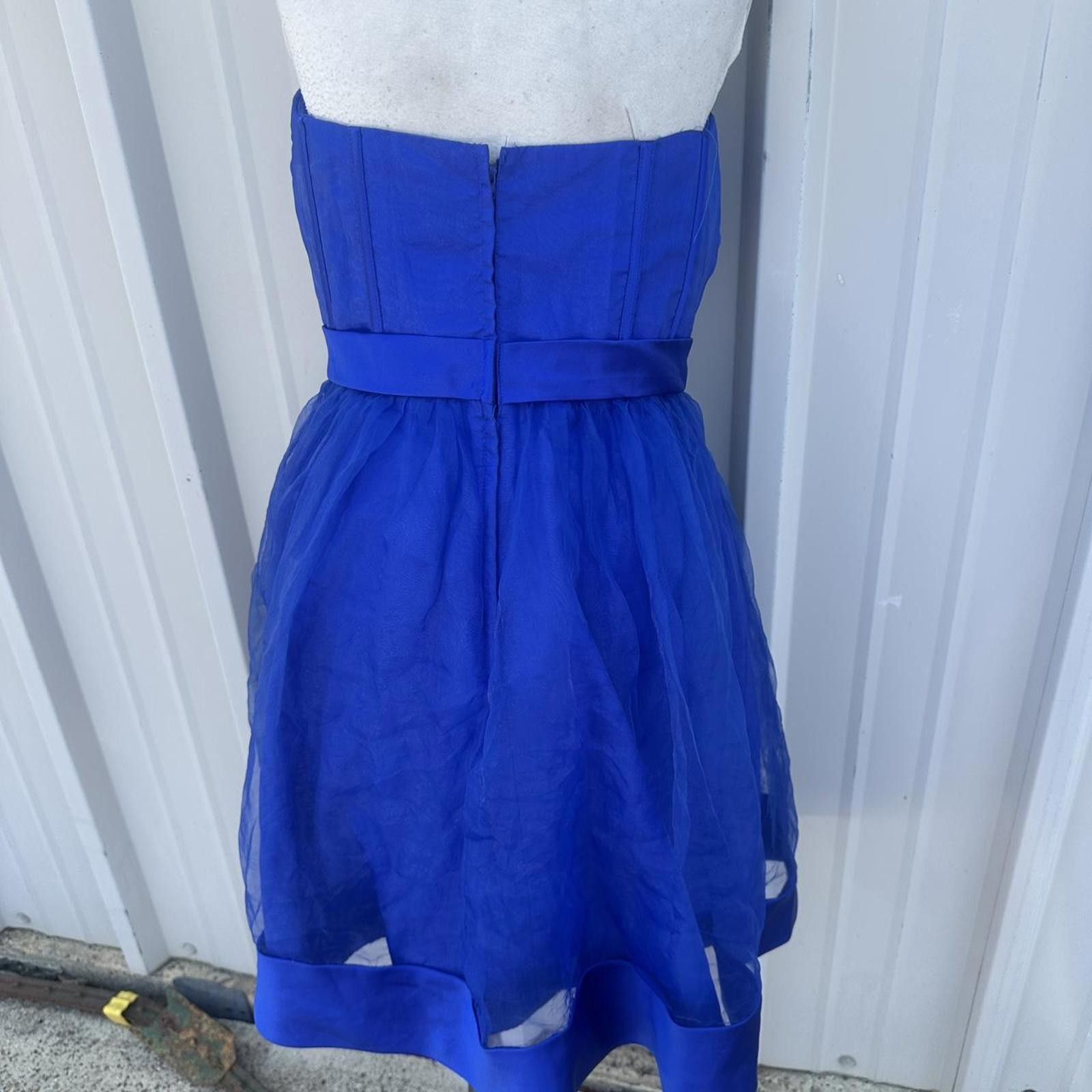 Other Alfred Angelo Blue Strapless Dress m Size M / US 6-8 / IT 42-44 - 2 Thumbnail