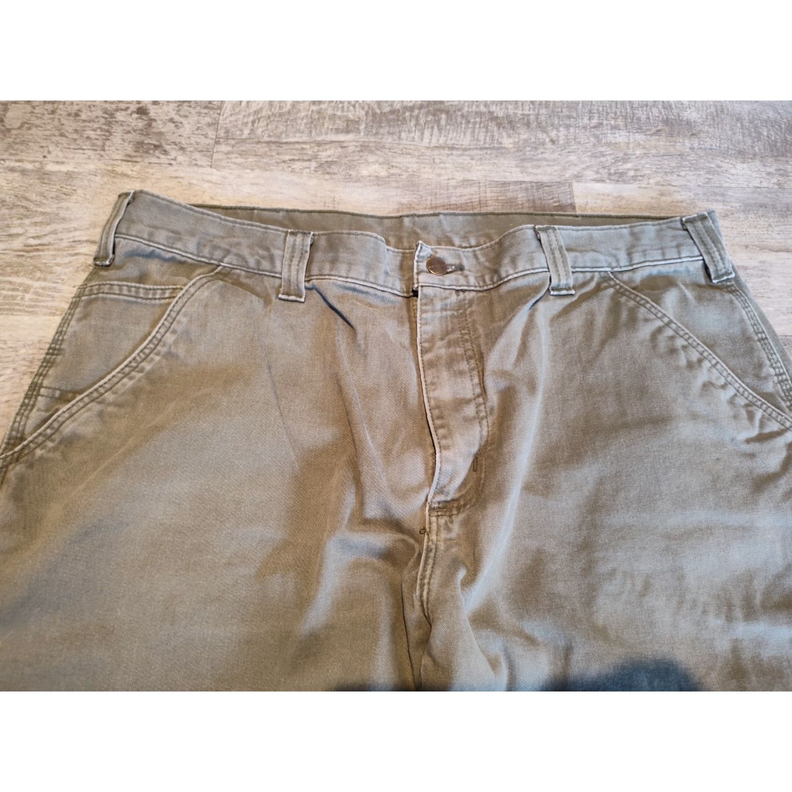 Carhartt VINTAGE Carhartt Pants Carpenter 40x30 Adult Green 90s Mens Relaxed Fit Workwear Carhartt B11 Size US 40 / EU 56 - 5 Thumbnail