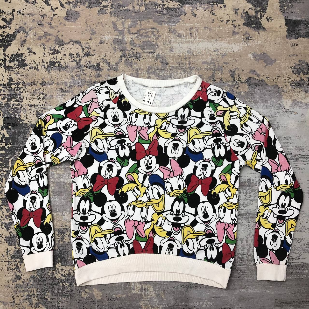 Disney × Mickey Mouse Y263 Vintage Mickey Mouse FULLPRINT sweatshirt Size M / US 6-8 / IT 42-44 - 1 Thumbnail