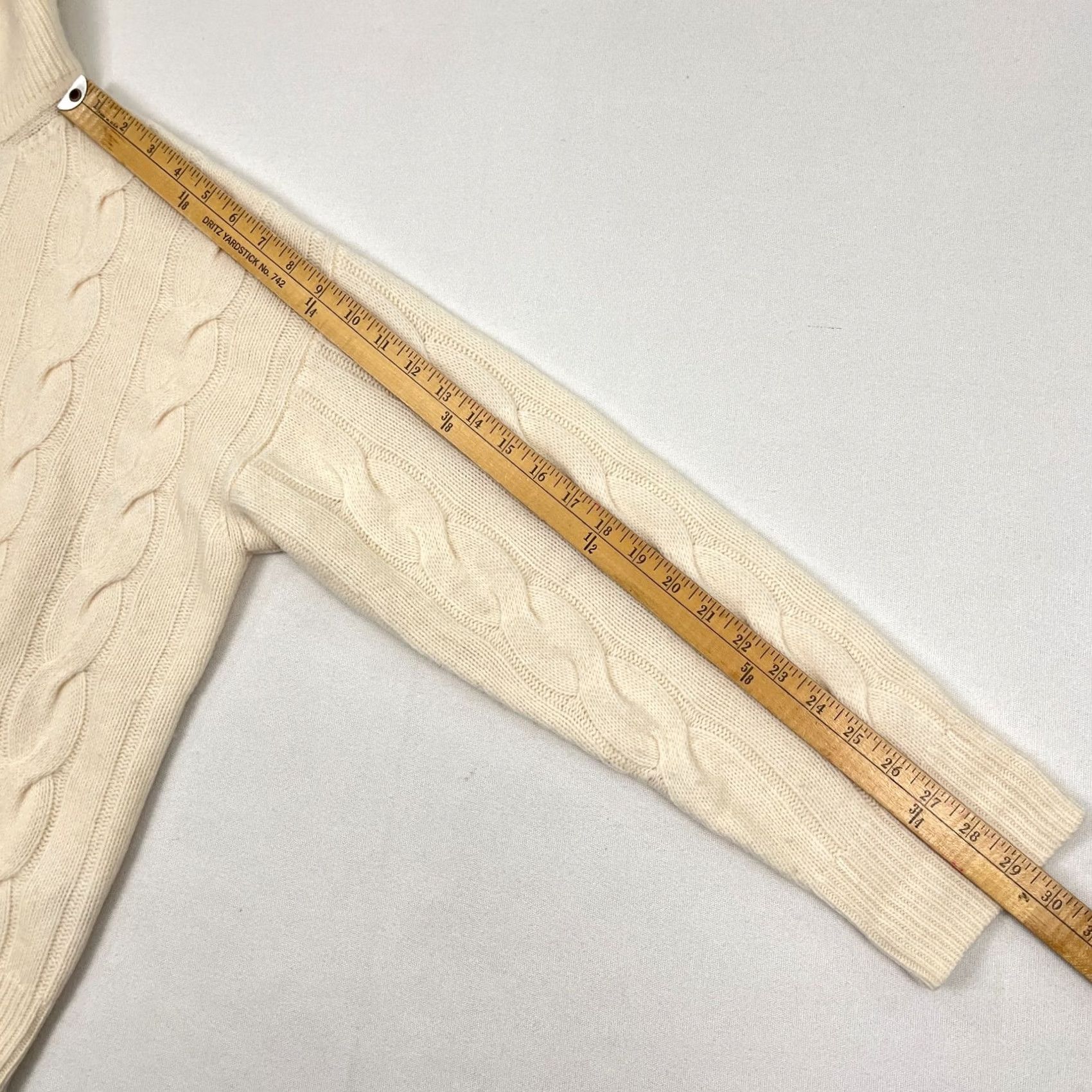 Everlane Everlane Sweater Women M Ivory Wool Cable Knit 1/2 Zip Pullover Ribbed High Neck Size M / US 6-8 / IT 42-44 - 6 Thumbnail