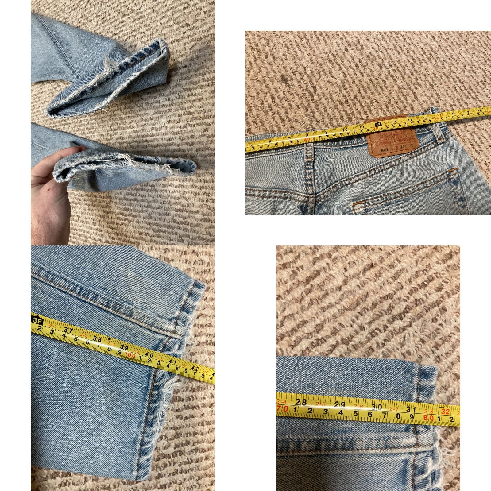 Levi's VINTAGE Levi's 501 XX Jeans Men Denim Distressed Distressed USA Button Fly 34x32 Blue 34 Regular Straight 32in Inseam Size US 34 / EU 50 - 8 Thumbnail