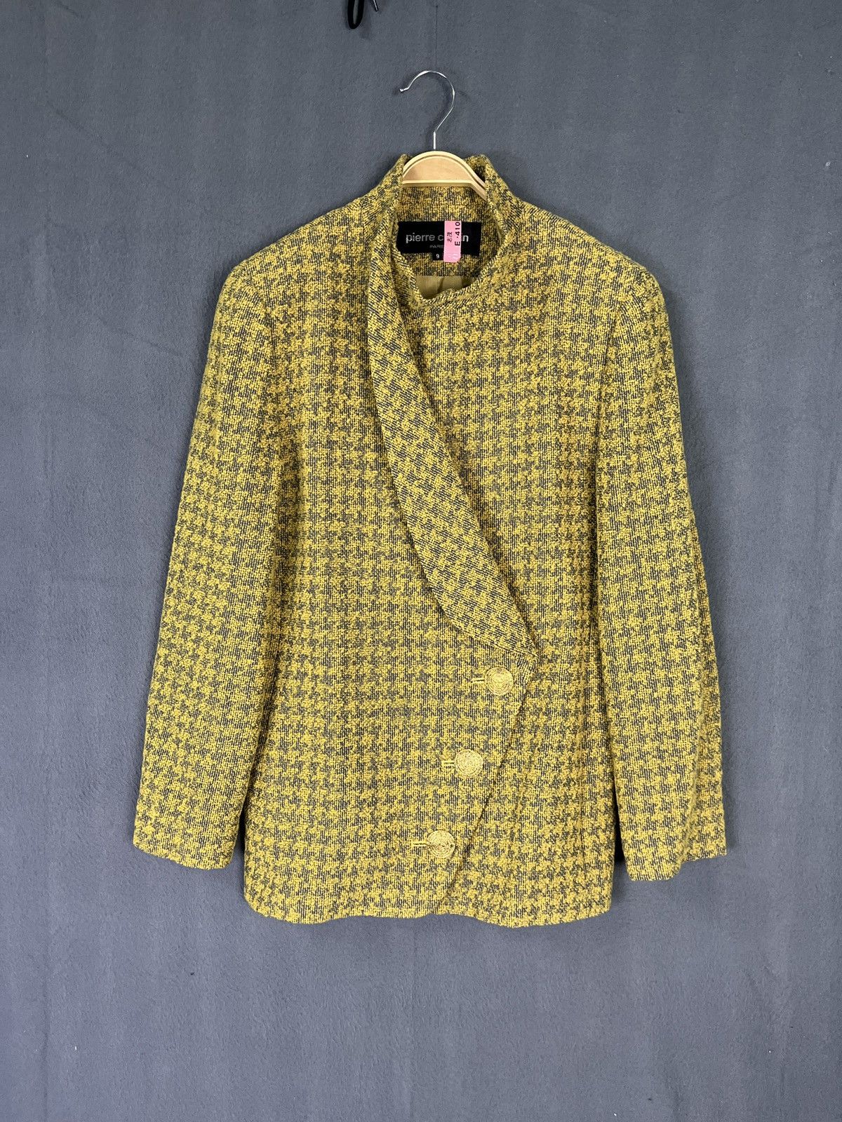 Pierre Cardin × Vintage Pierre Cardin Houndstooth Wool Jacket Made in Japan Size S / US 4 / IT 40 - 1 Thumbnail