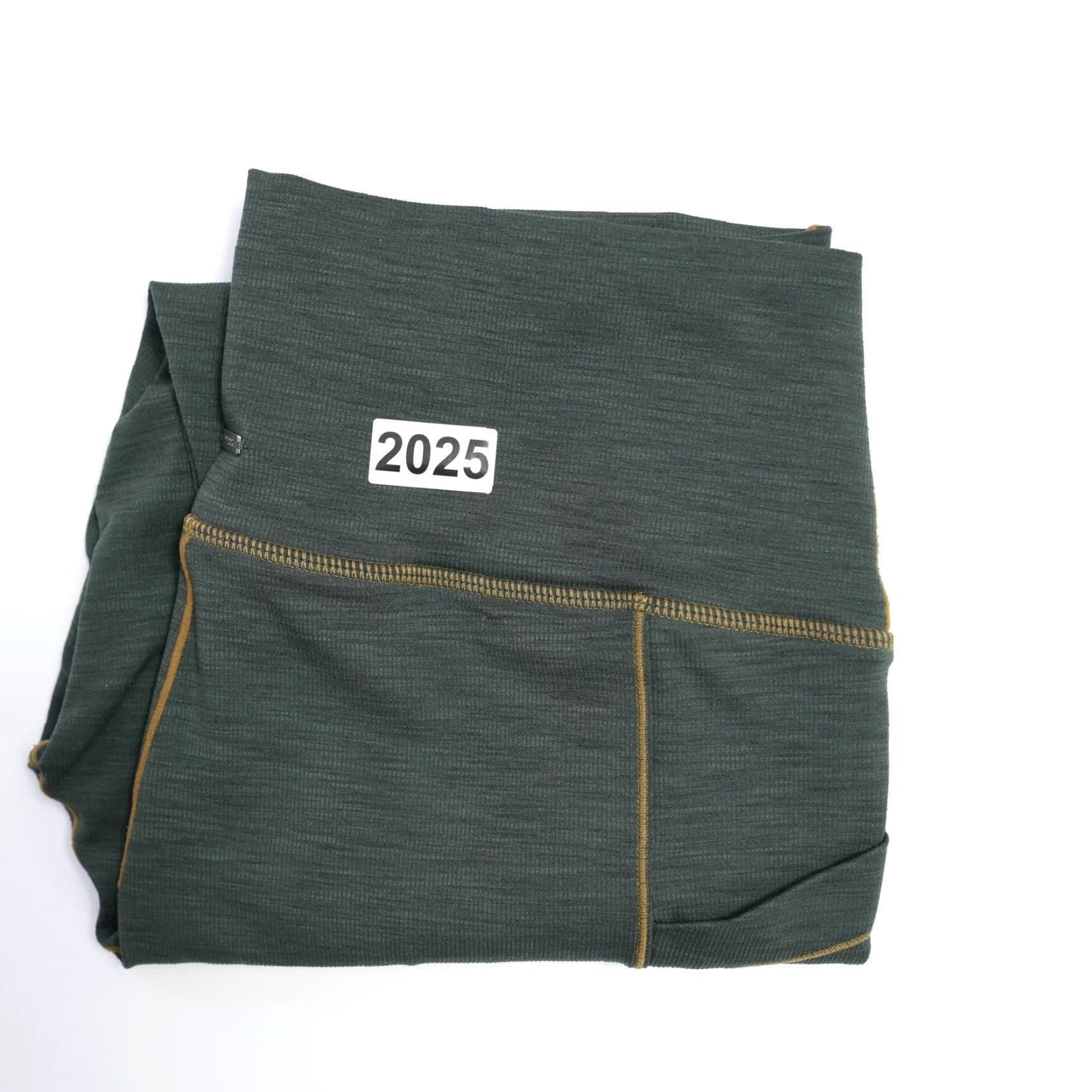 Prana VINTAGE Prana Leggings Women’s XL Green Ribbed Pockets High Rise Athletic Yoga Workout Size 40" / US 18 - 7 Thumbnail