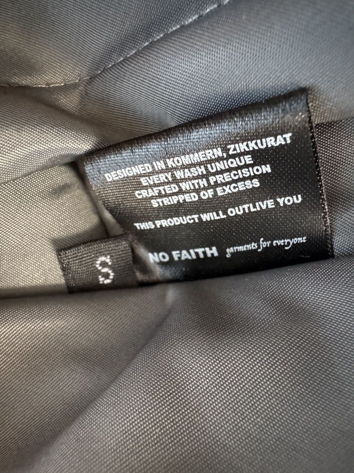 No Faith Studios NoFaithStudios BASIC REVERSIBLE WAFFLE BOMBER GREY Size US S / EU 44-46 / 1 - 8 Thumbnail