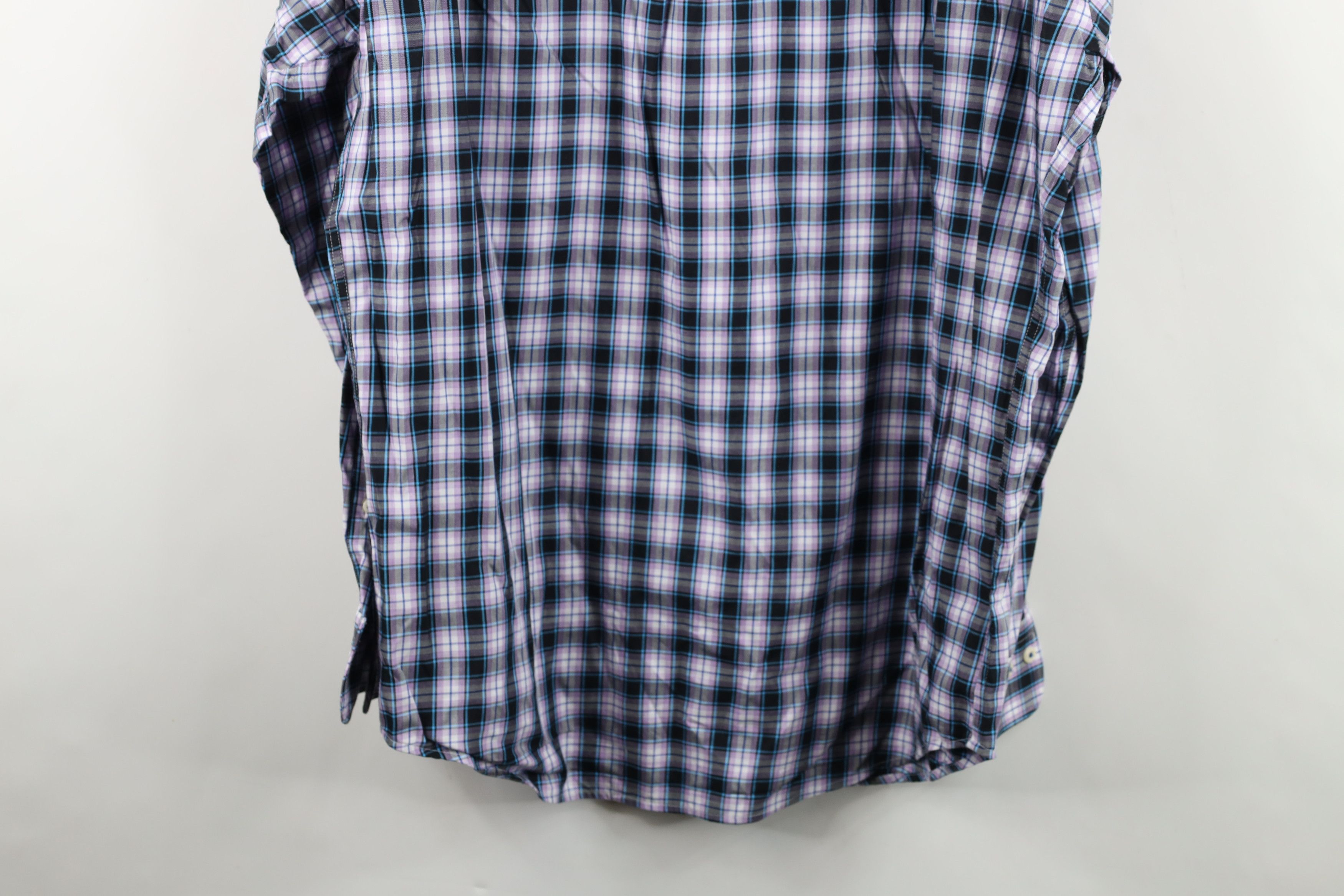 Peter Millar Peter Millar Cotton Collared Button Down Shirt Purple Plaid Size US L / EU 52-54 / 3 - 12 Thumbnail