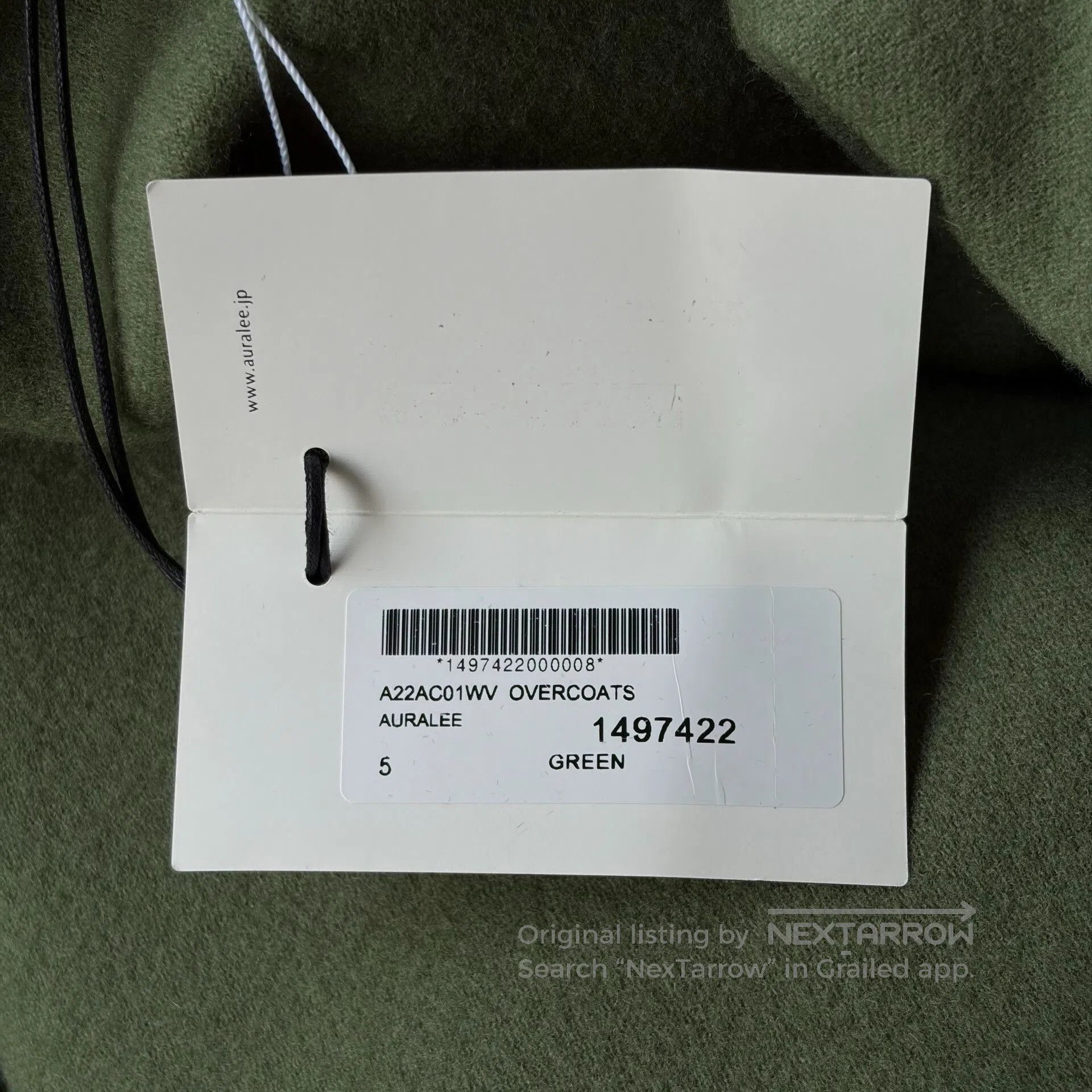 Auralee Auralee 22AW Grass Green Wool Hooded Coat. Size US XXL / EU 58 / 5 - 9 Thumbnail