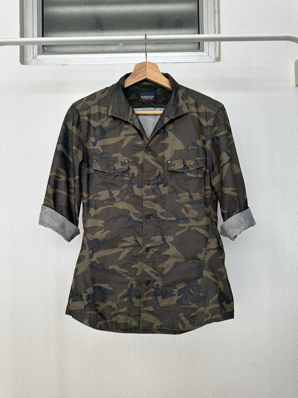 Nicole Club × Tornado Mart × Yasuyuki Ishii 2000's Nicole Club camo military shirt Size US M / EU 48-50 / 2 - 9 Thumbnail