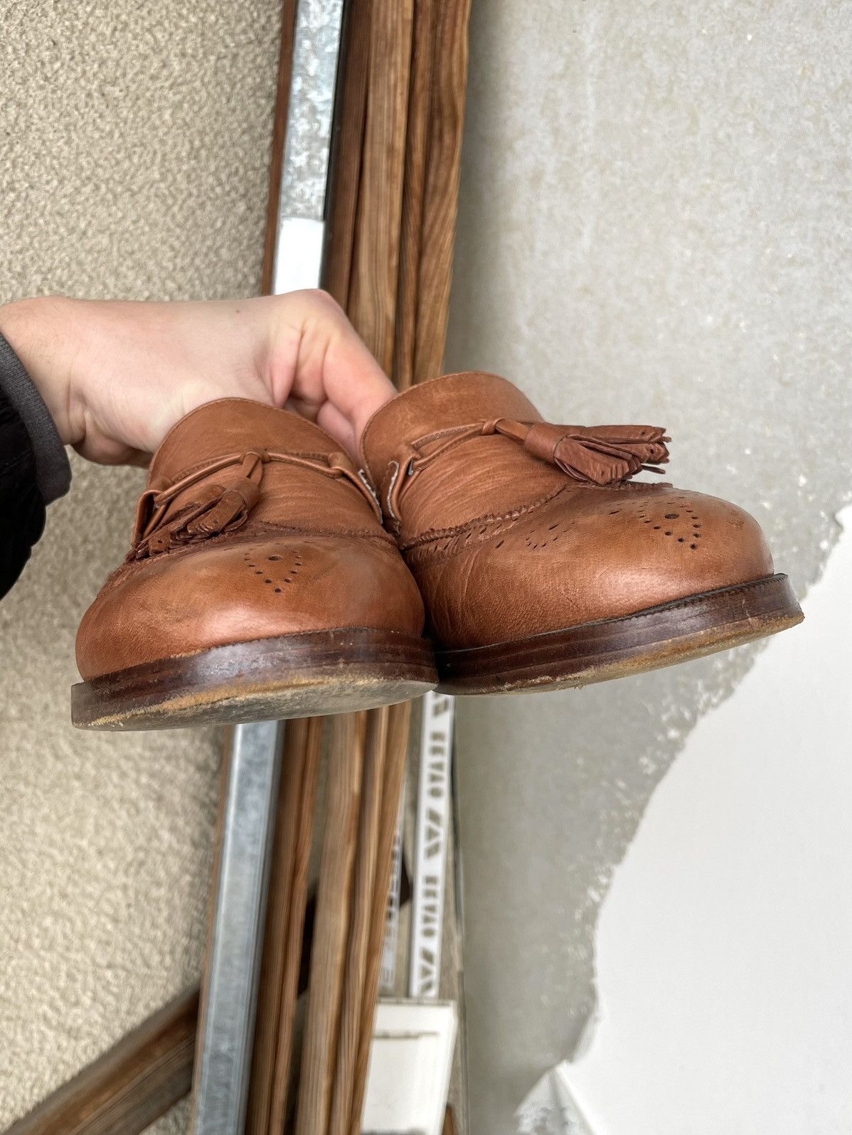 Bally Bally Suisse Leather Tassel Loafers Brogue Size 9.5 Brown Size US 9.5 / EU 42-43 - 12 Thumbnail