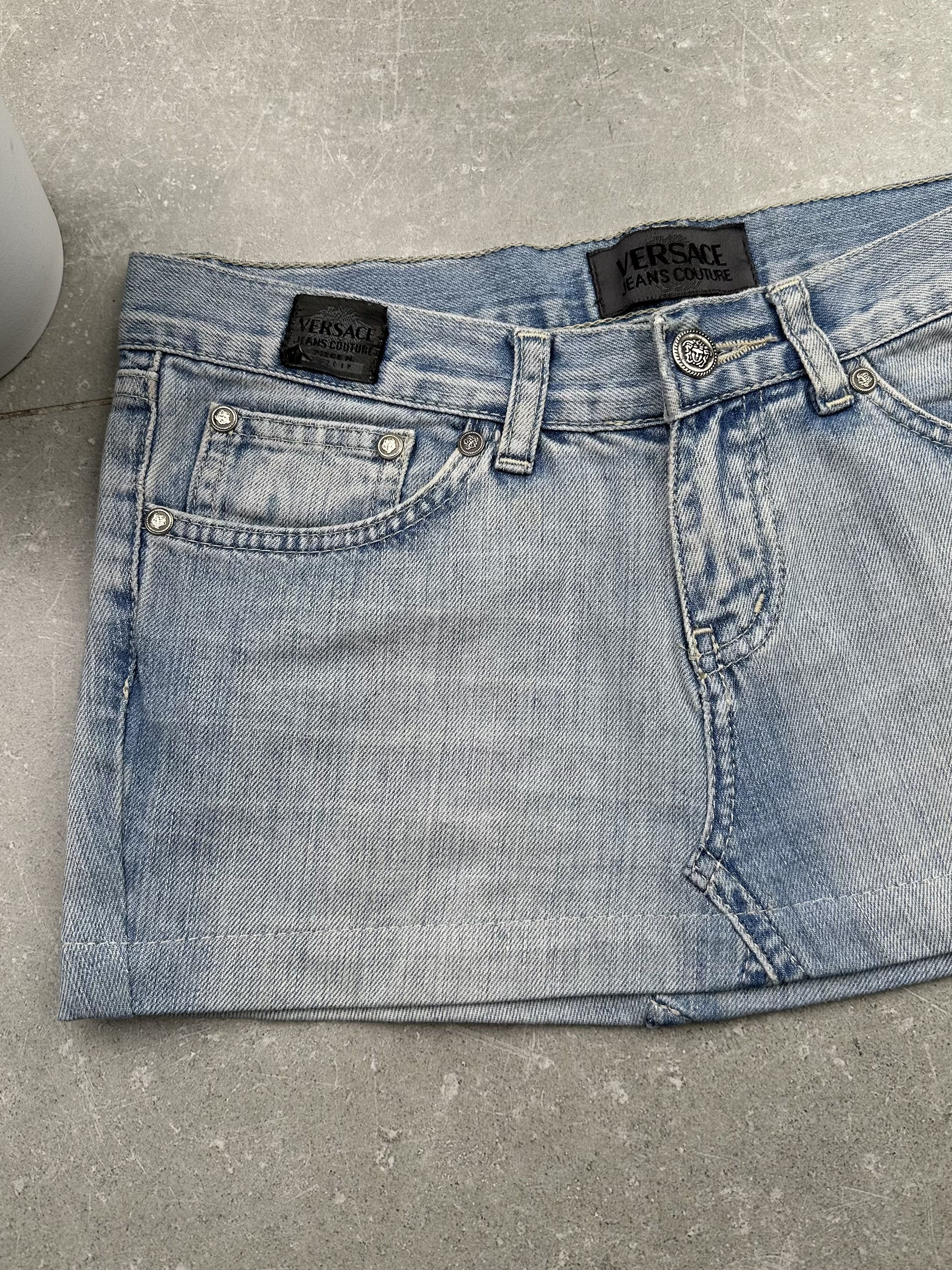 Versace Jeans Couture × Vintage Versace Jeans Couture Vintage Mini Skirt Size 26" / US 2 / IT 38 - 3 Thumbnail