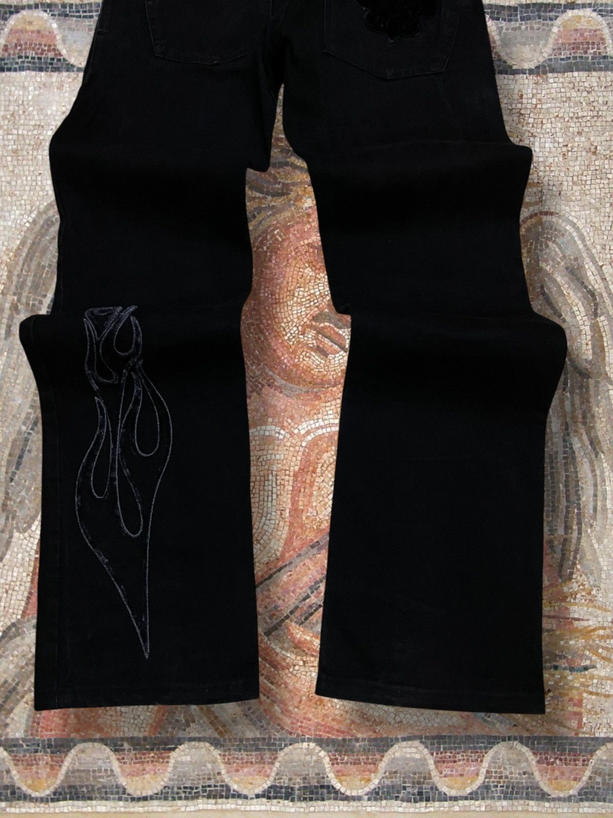Japanese Brand Vintage 1990s Designer Eleven Eleven Usa Tribal Witch Denim Size US 30 / EU 46 - 10 Thumbnail