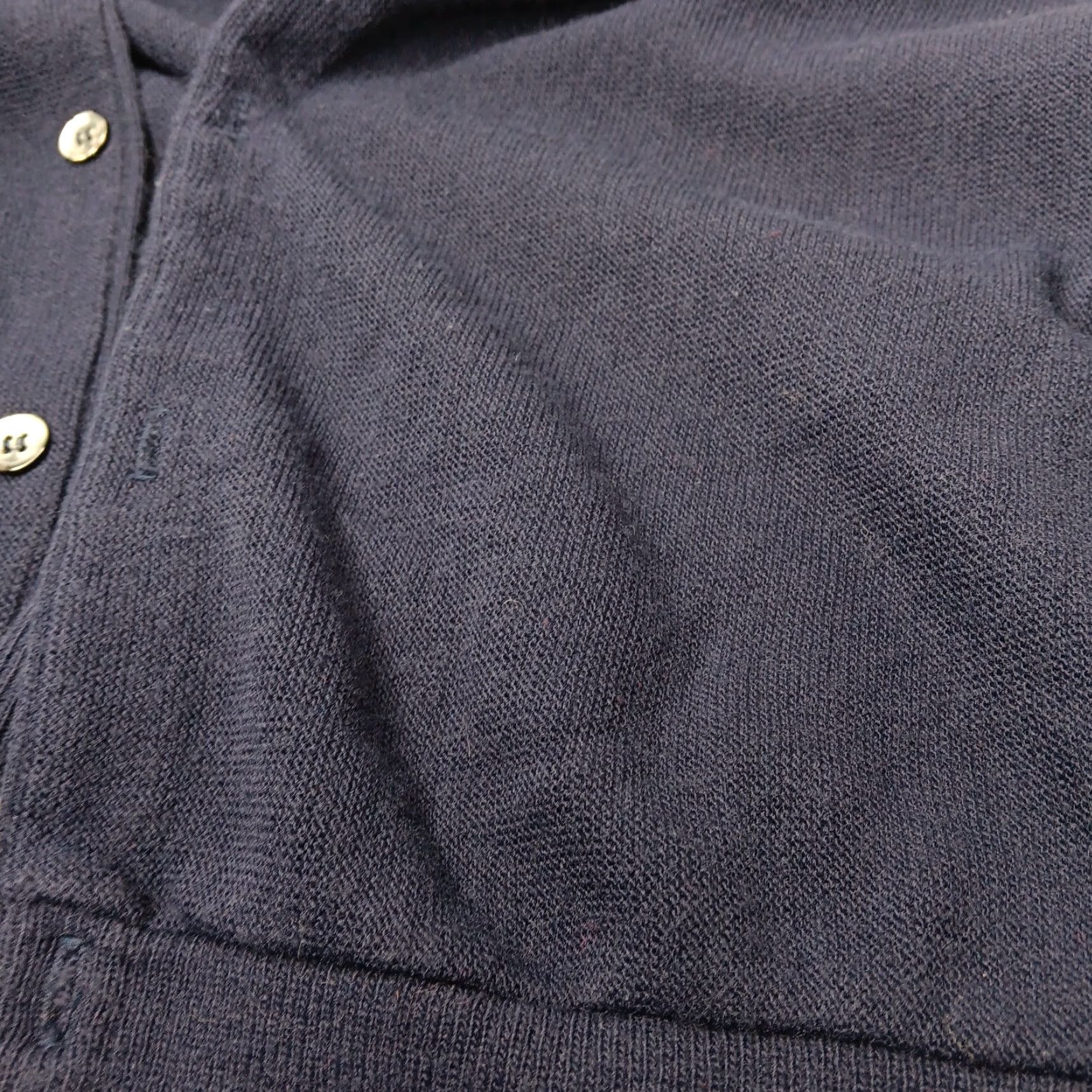 Izod VINTAGE IZOD Mens Large Tall Cardigan Sweater Button V Neck Blue Grandpa Logo Knit Kick 80s 70s Grunge Hipster Size US L / EU 52-54 / 3 - 7 Thumbnail