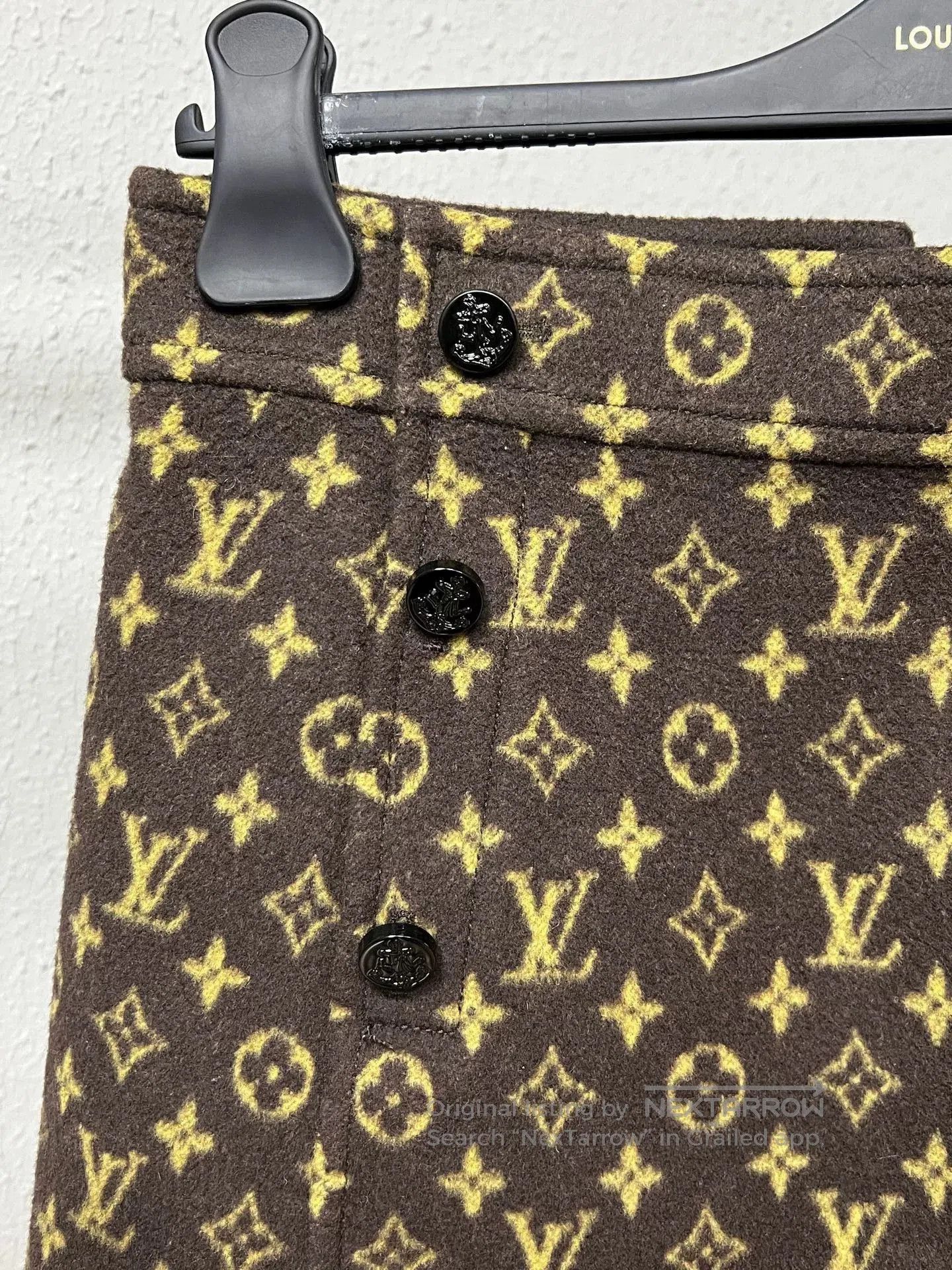 Louis Vuitton louis vuitton brown monogram cashmere skirt. Size 37" - 3 Thumbnail