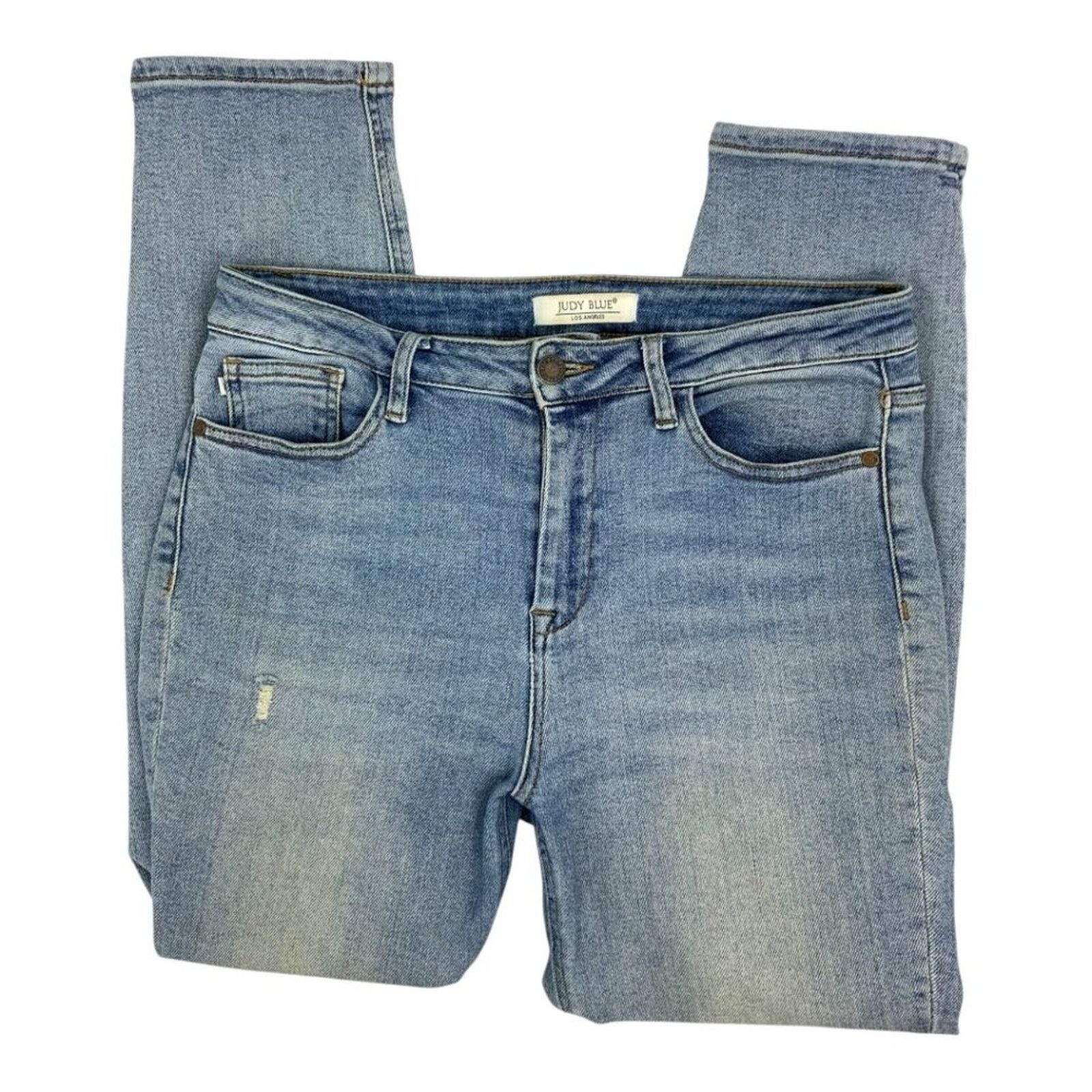 Judy Blue Judy Blue Distressed Crop Skinny Denim Jeans Size 28 Size 28" / US 6 / IT 42 - 1 Thumbnail