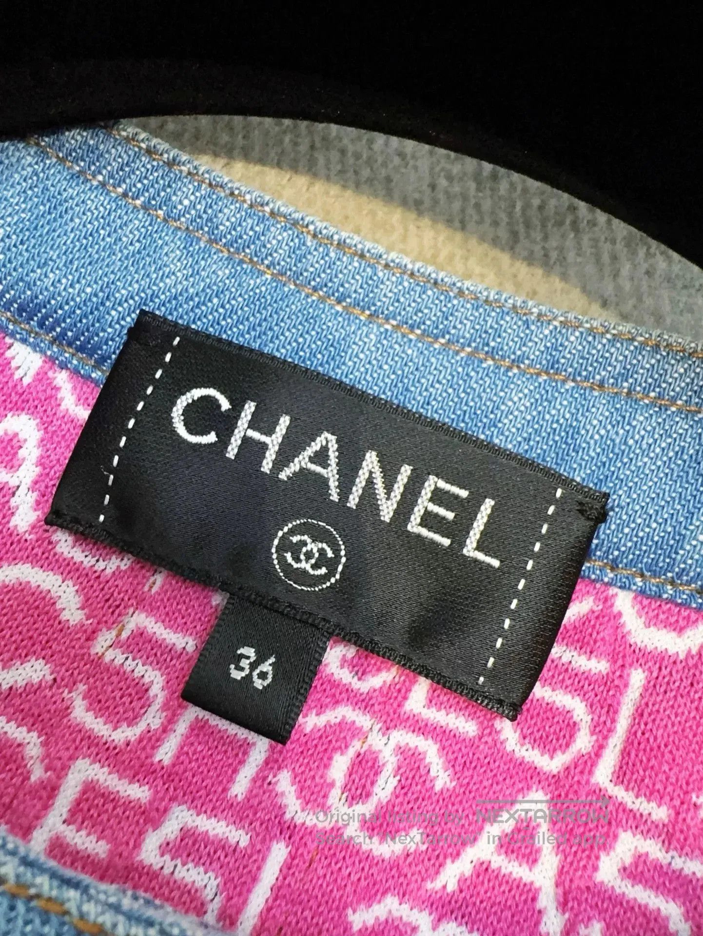 Chanel Chanel Blue Quilted Jacket with Denim Edges. Size US S / EU 44-46 / 1 - 8 Thumbnail