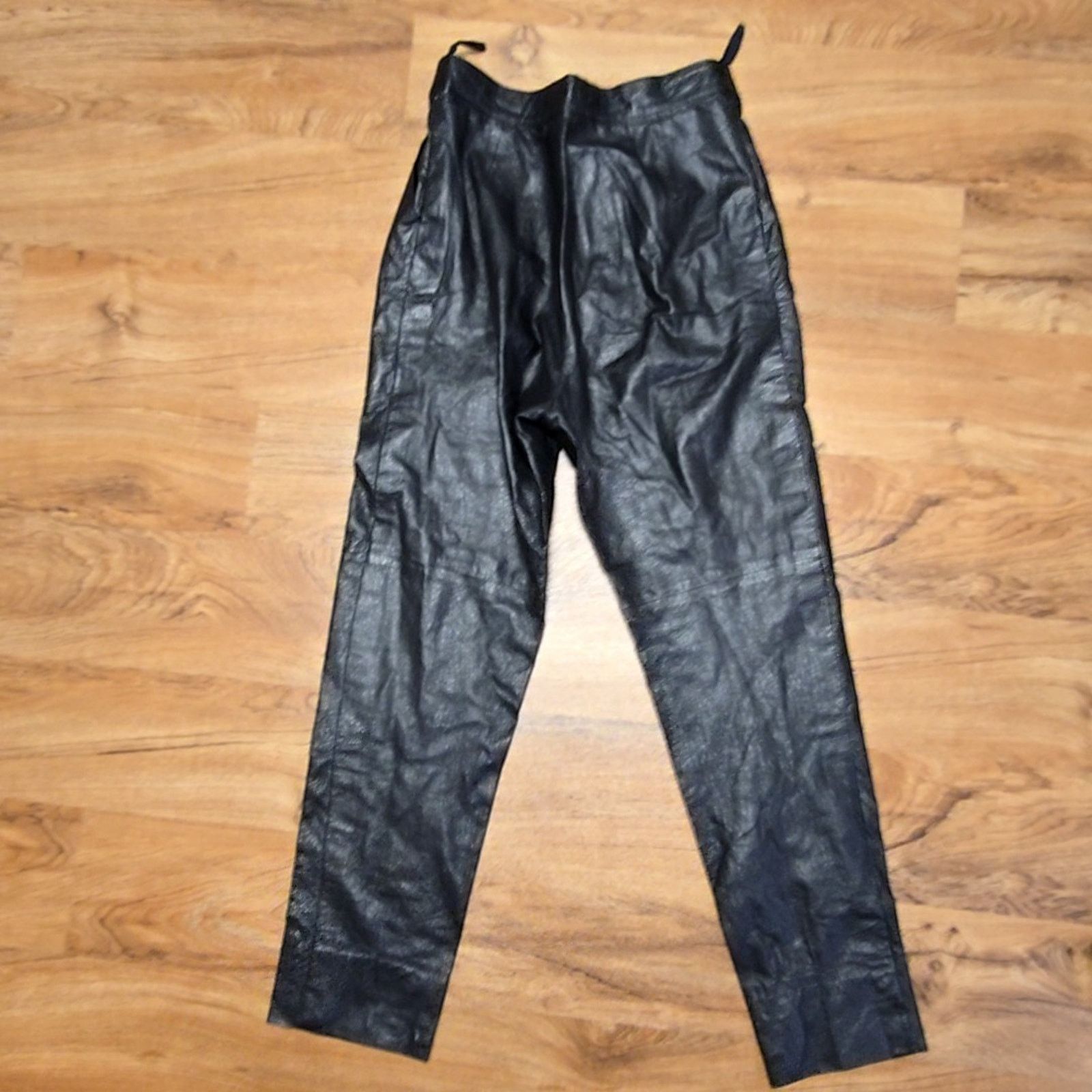Vintage Vintage Omanti New York Genuine Leather Pants Black 12 90s Size 34" / US 12 / IT 48 - 9 Thumbnail