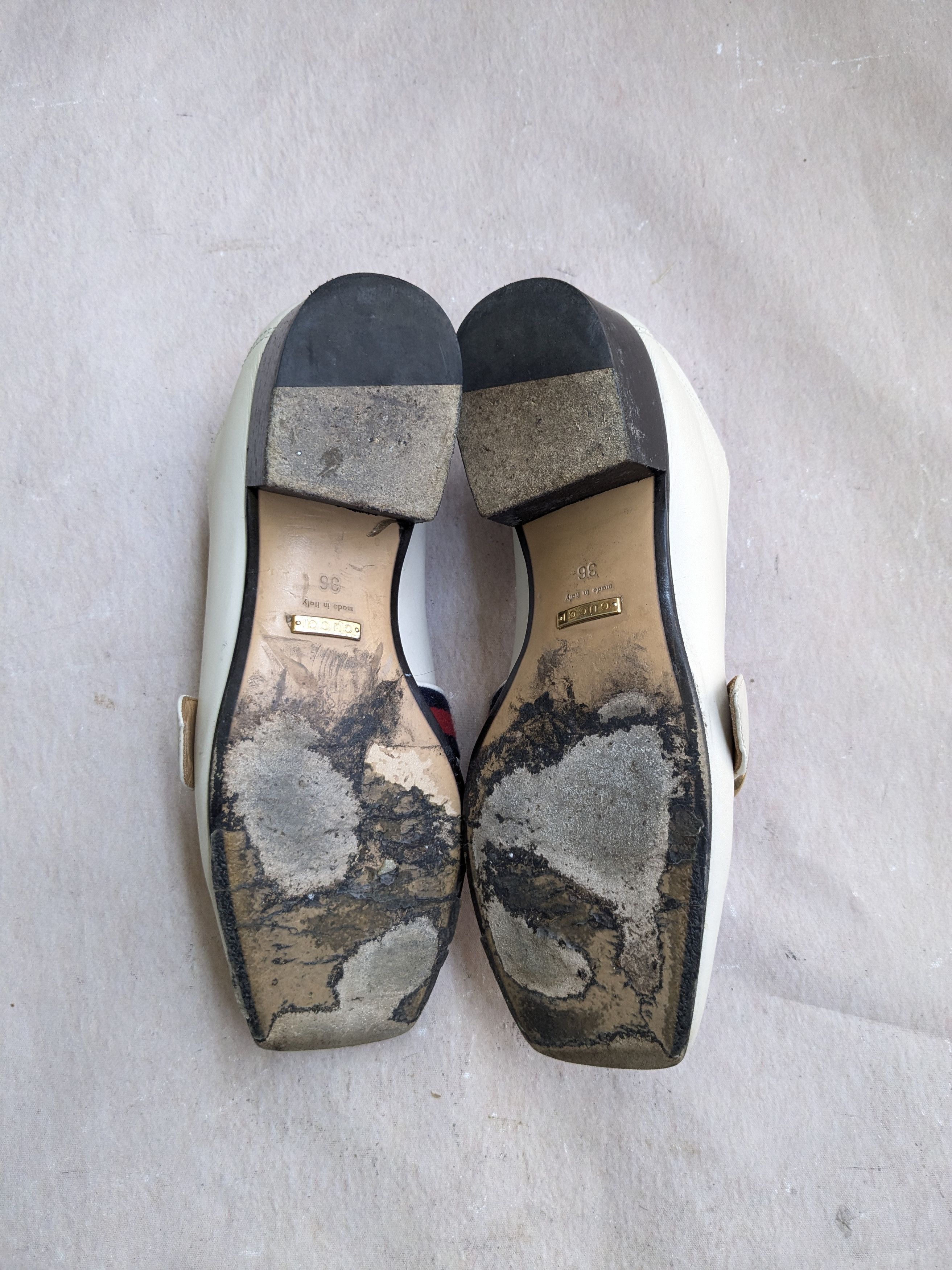 Gucci Gucci Loafers White 36 6 Leather Pumps Heels Size US 6 / IT 36 - 14 Thumbnail