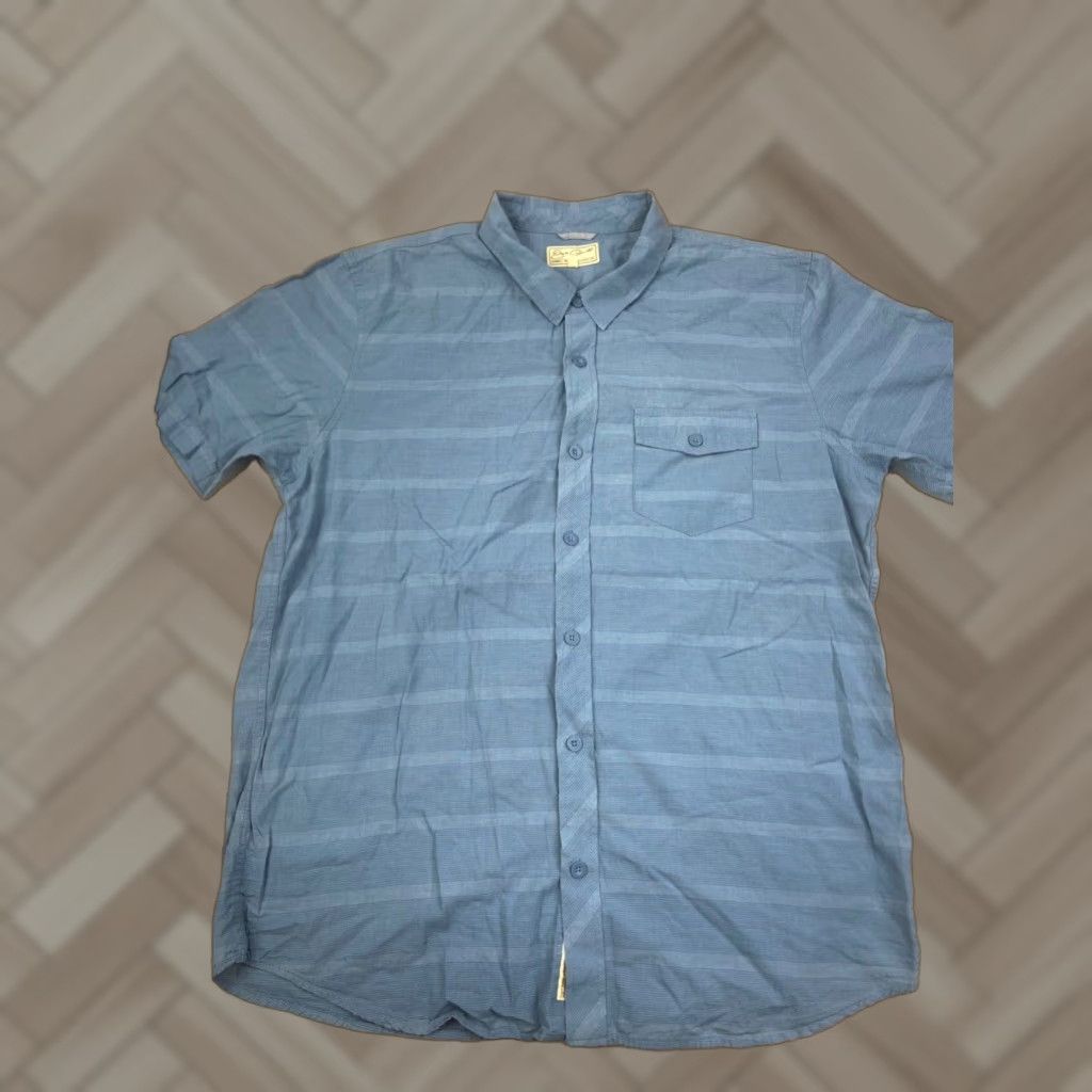 Vintage Jack O'Neill Shirt Mens L Blue Striped Short Sleeve Button Up Casual Size US L / EU 52-54 / 3 - 1 Thumbnail