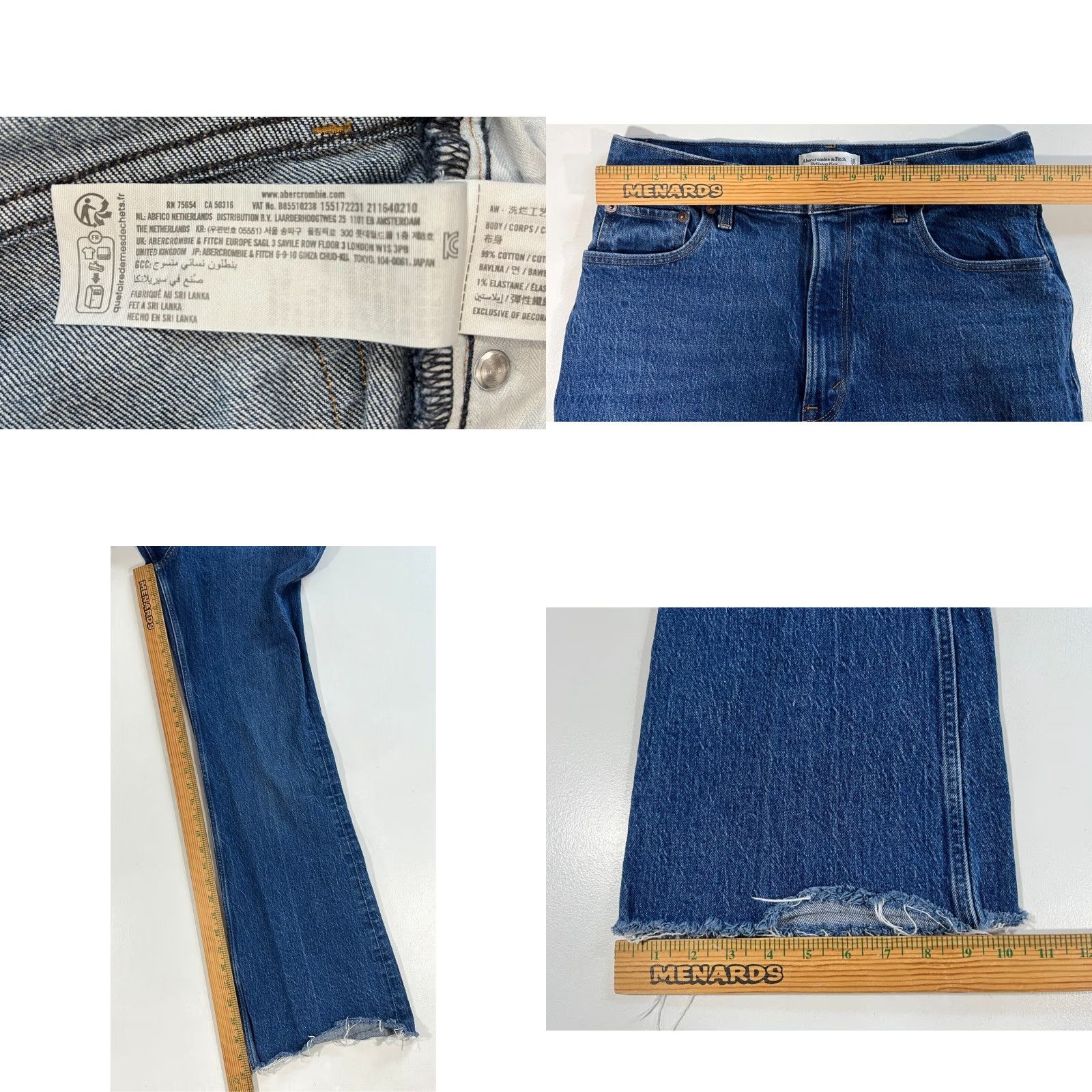 Abercrombie & Fitch Abercrombie & Fitch Womens The Vintage Flare High Rise Jeans Sz 30/10R Jeans Blue 90s Womens Size 30" / US 8 / IT 44 - 9 Thumbnail