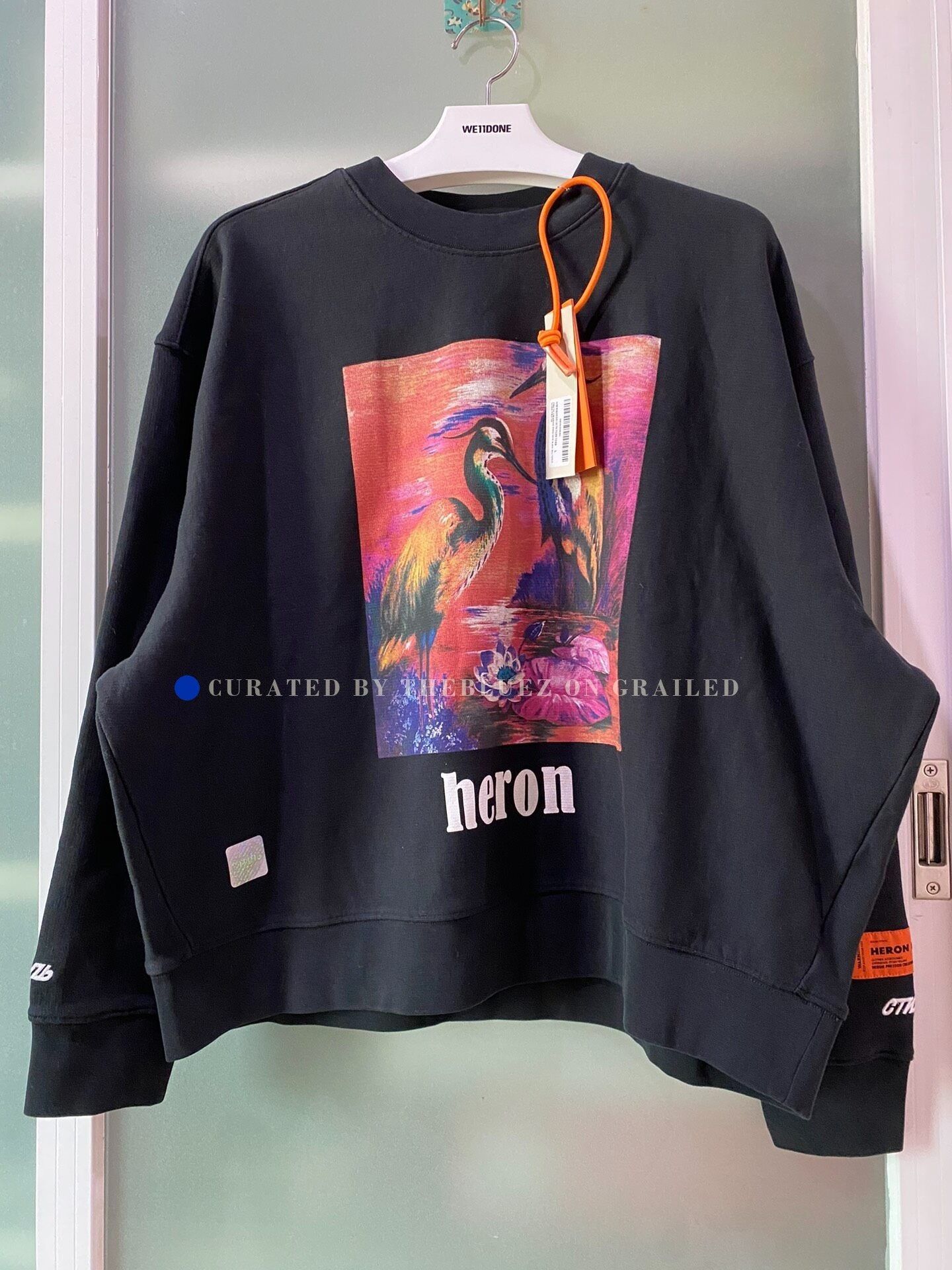 Heron Preston Heron Preston Crane Print Oversized Hoodie Size US M / EU 48-50 / 2 - 1 Thumbnail