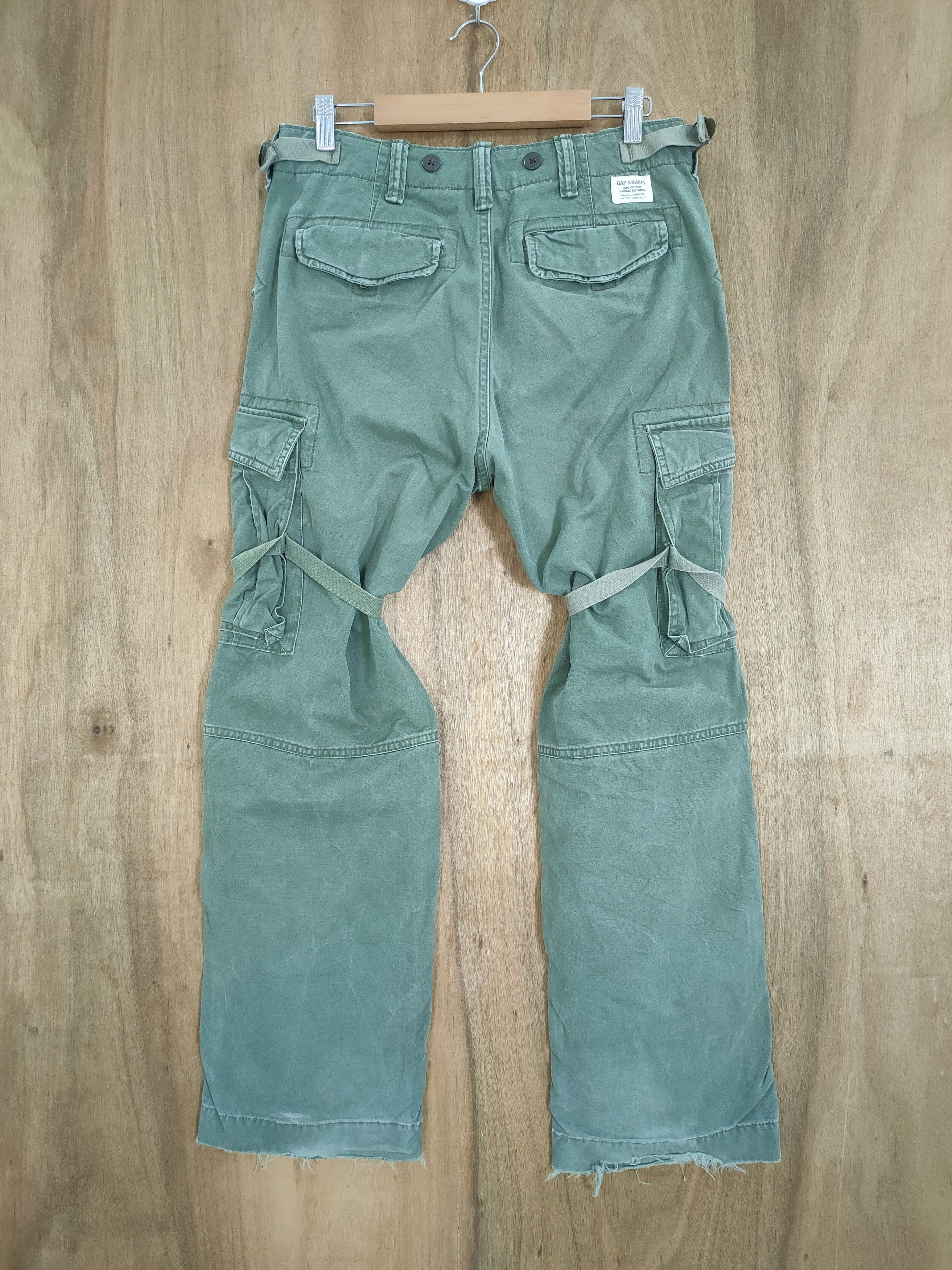 Japanese Brand VINTAGE JAPANESE BRAND GP FADED BONDAGE CARGO PANTS Size US 29 - 3 Thumbnail